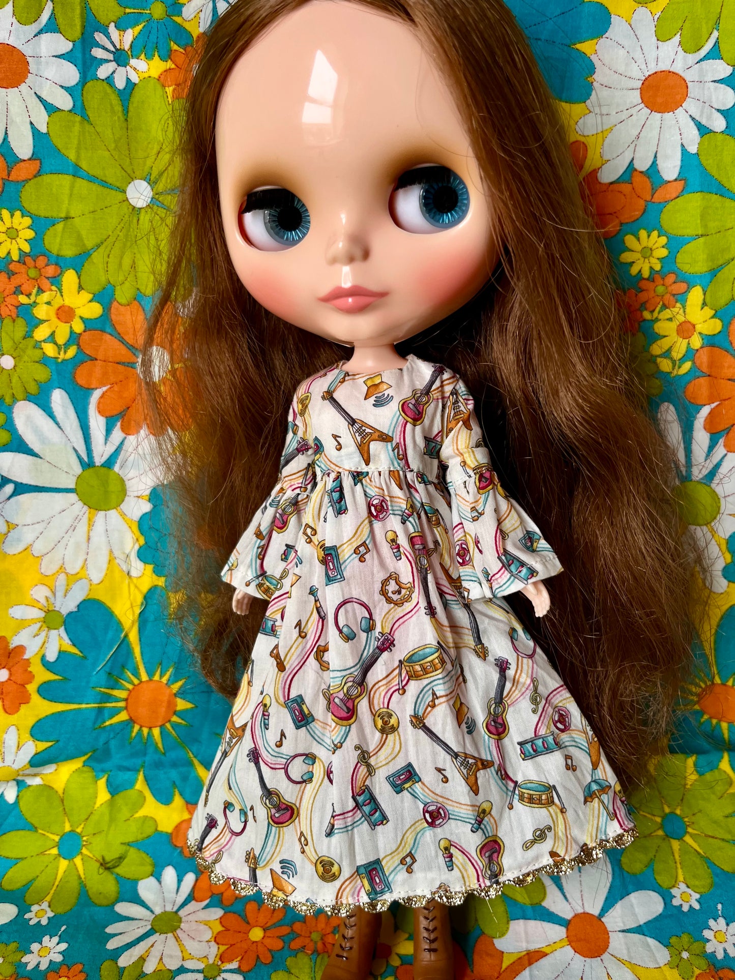 Liberty Beatles Psychedelic Guitar Dress