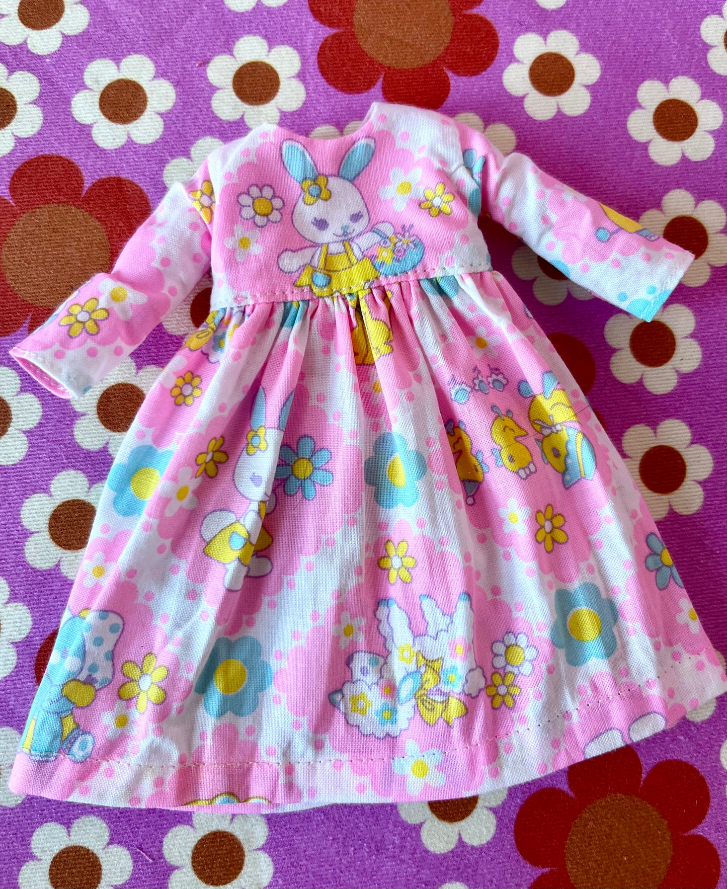 Pink Easter Bunny Dress for Blythe Doll.
