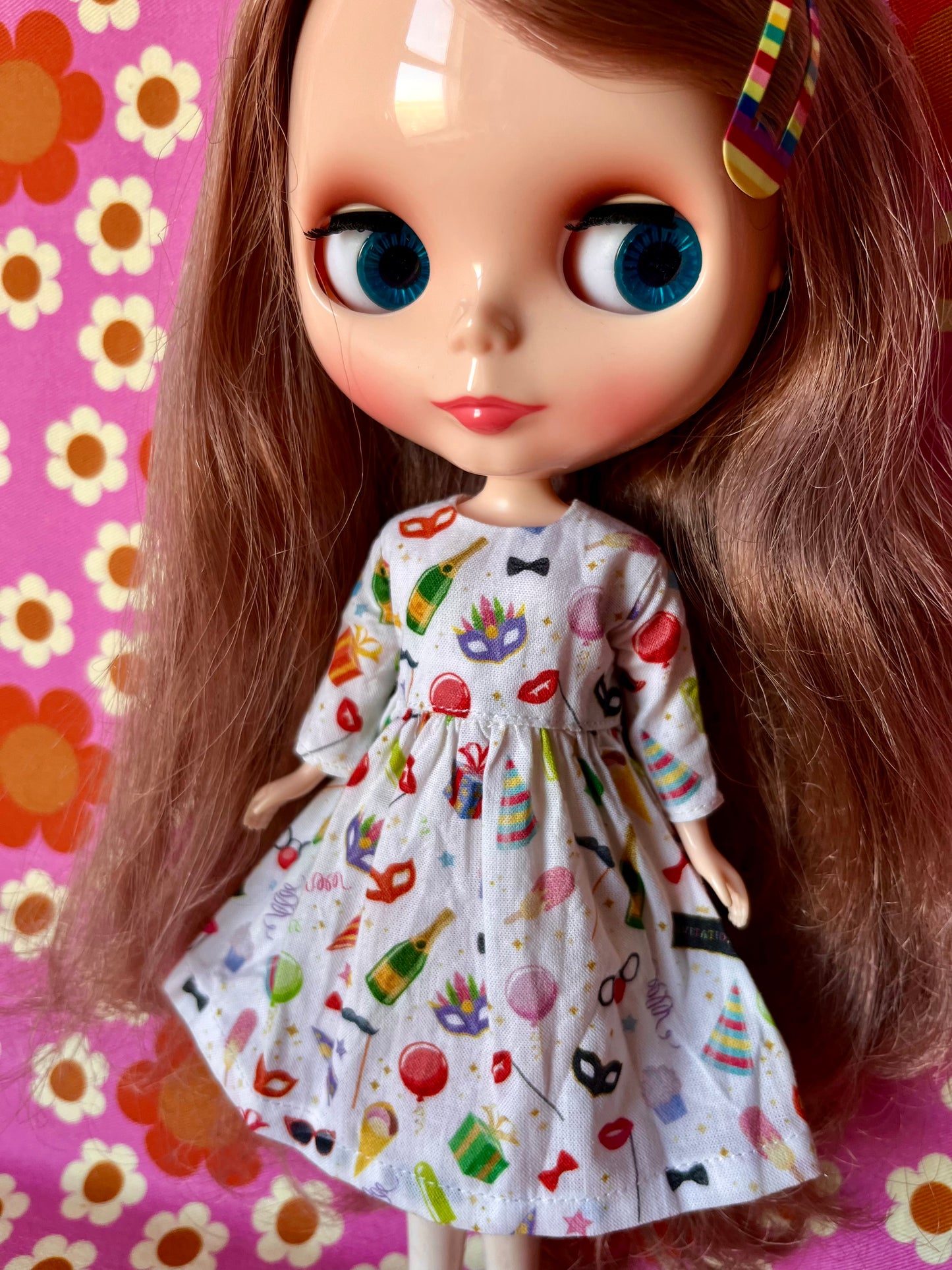 Party Time Long Sleeve Dress for Blythe Doll