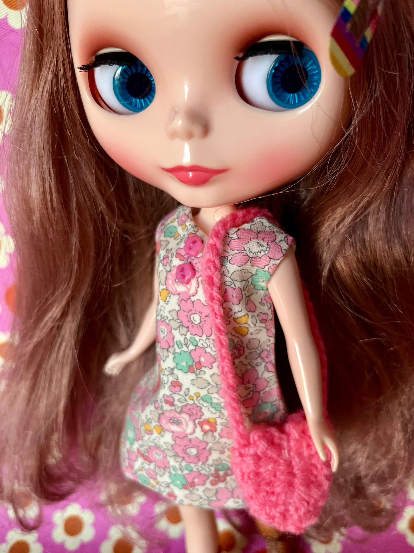 Valentine Pink Liberty Betsy Ann Sleeveless Shift dress & Bag