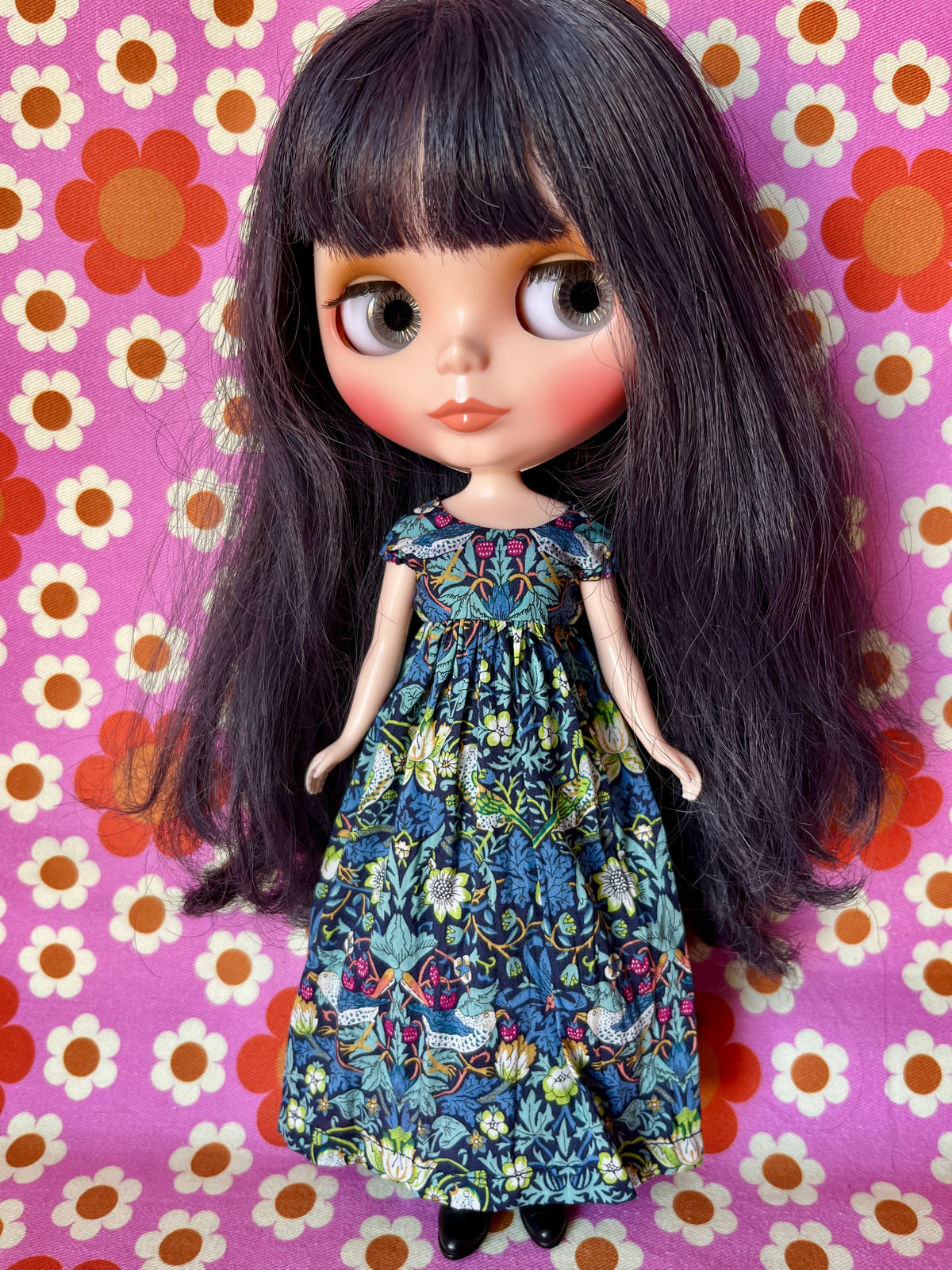 Goth Austen Liberty Regency Dress for Blythe Doll * Green Accent*