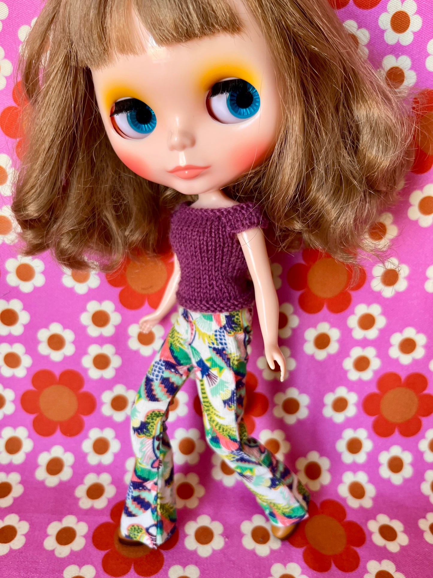 Liberty  Flared Jeans Corduroy Trousers for Blythe Doll