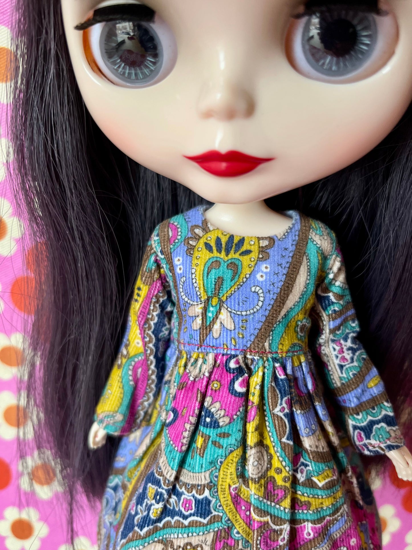Liberty Corduroy Dress for Blythe Doll