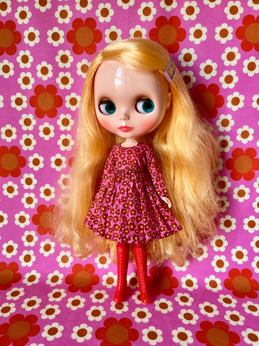 Liberty Long Sleeve Dress for Blythe Doll