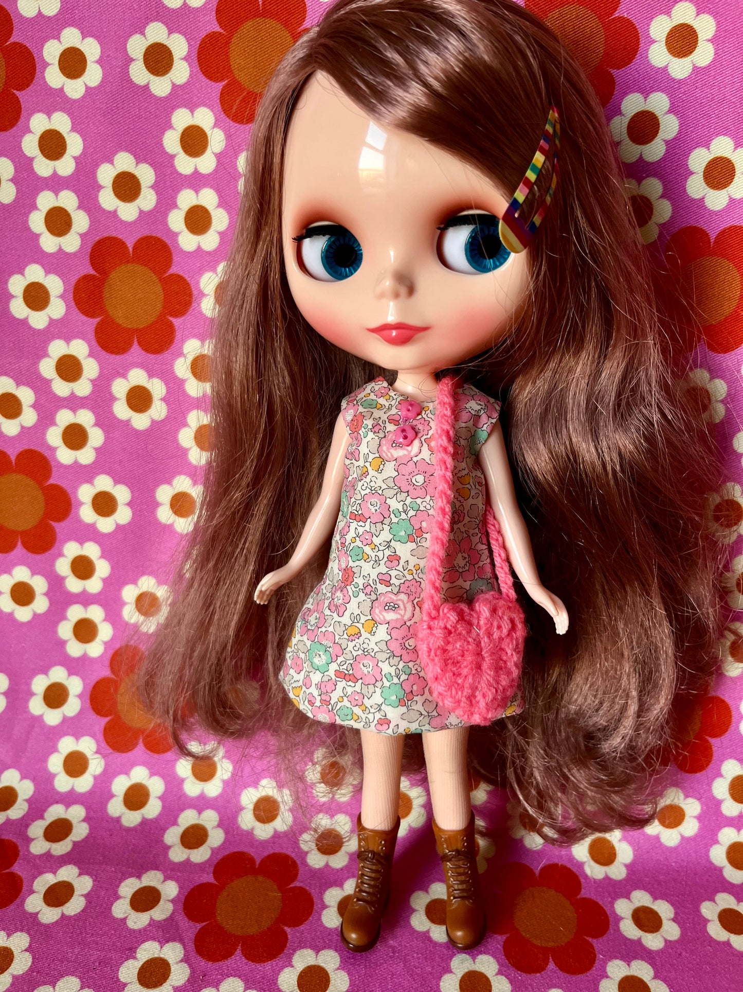 Valentine Pink Liberty Betsy Ann Sleeveless Shift dress & Bag