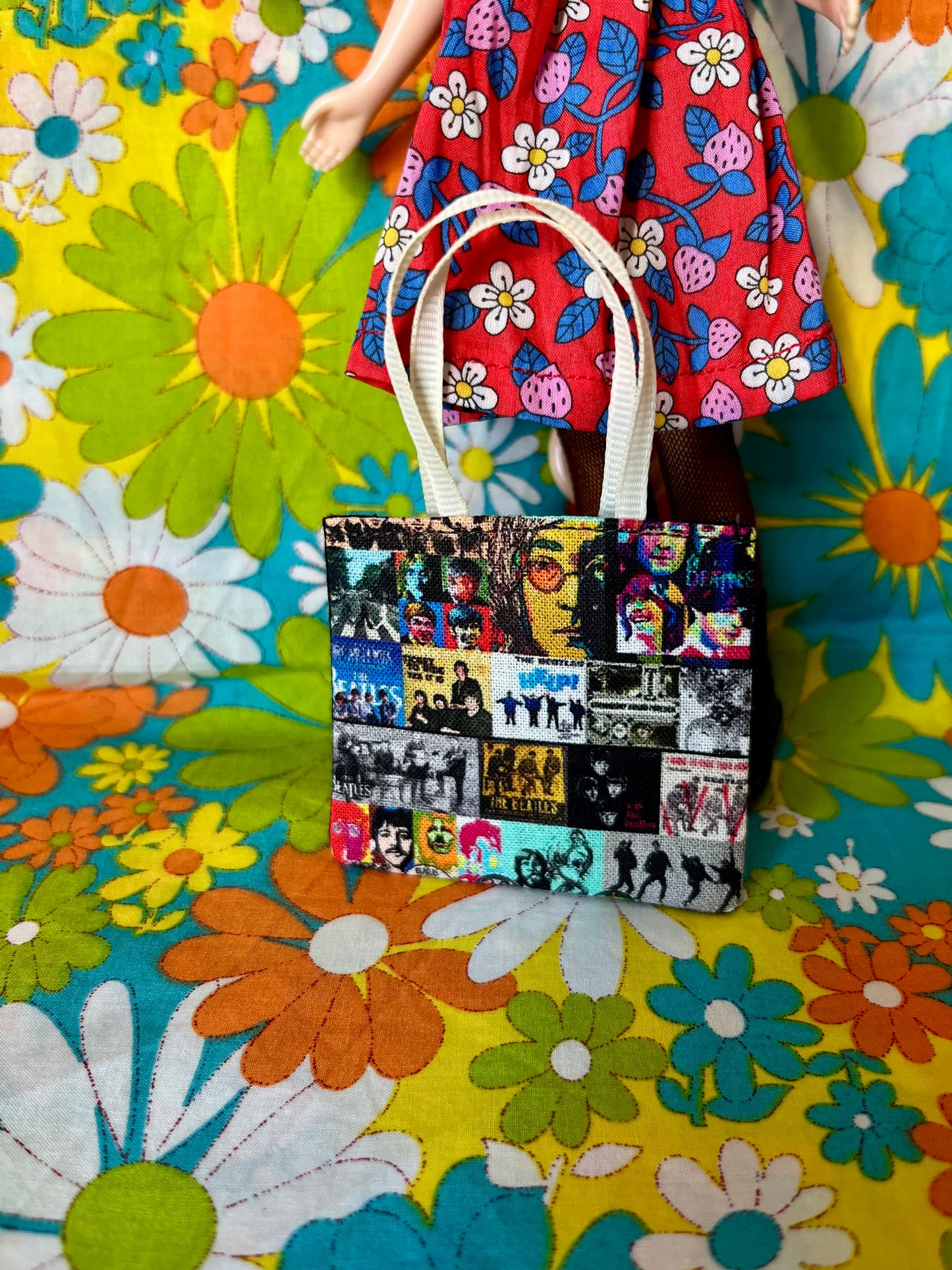 Beatles Fan printed  fabric Tote Bag (Bag only)