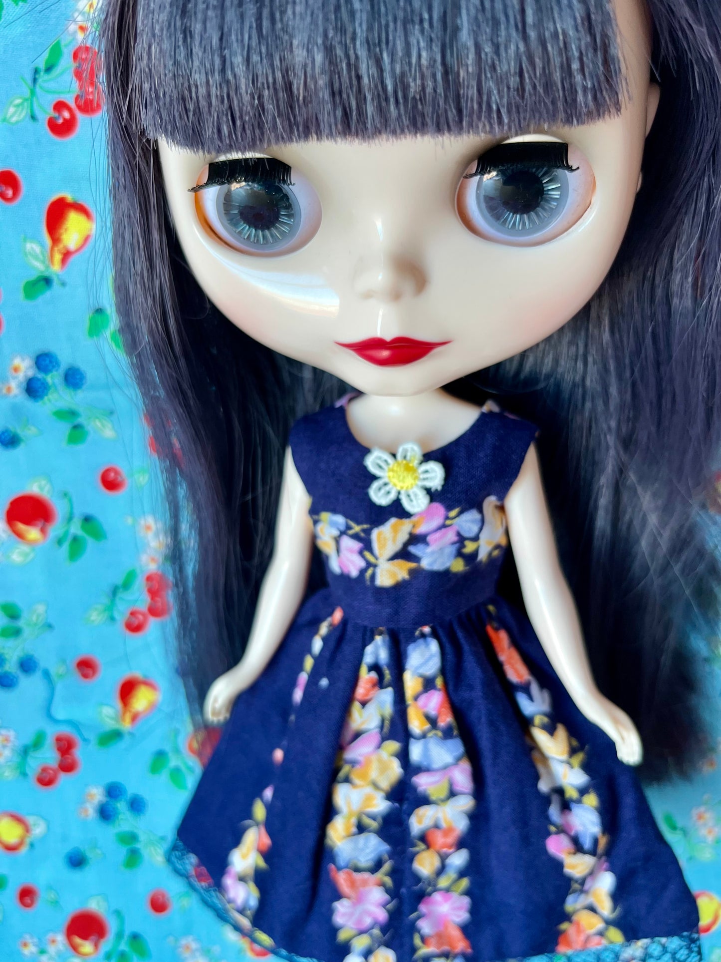 Horrockses Vintage Fabric Dress for Blythe Doll