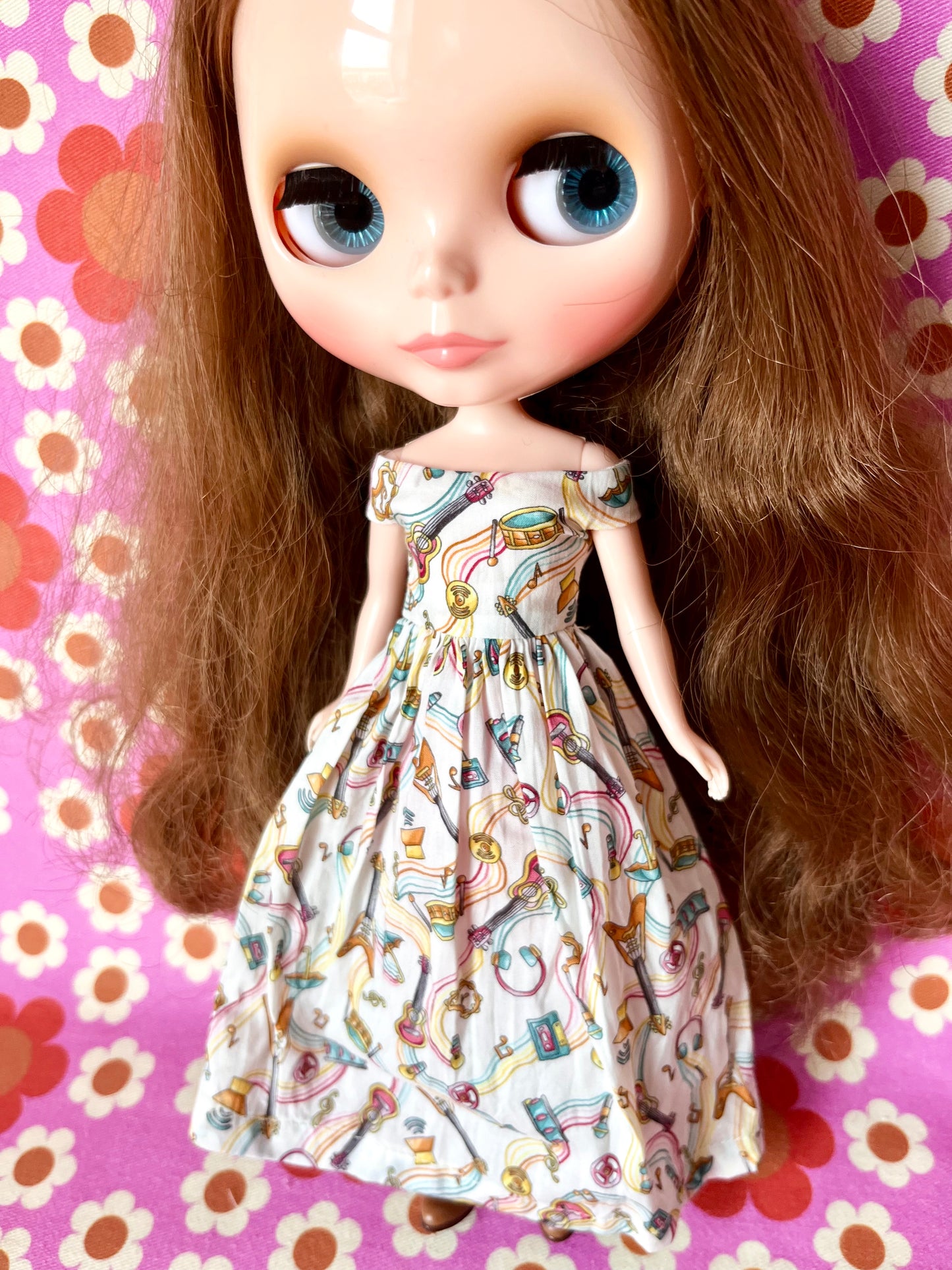 Liberty Off shoulder Sleeve Dress for Blythe Doll