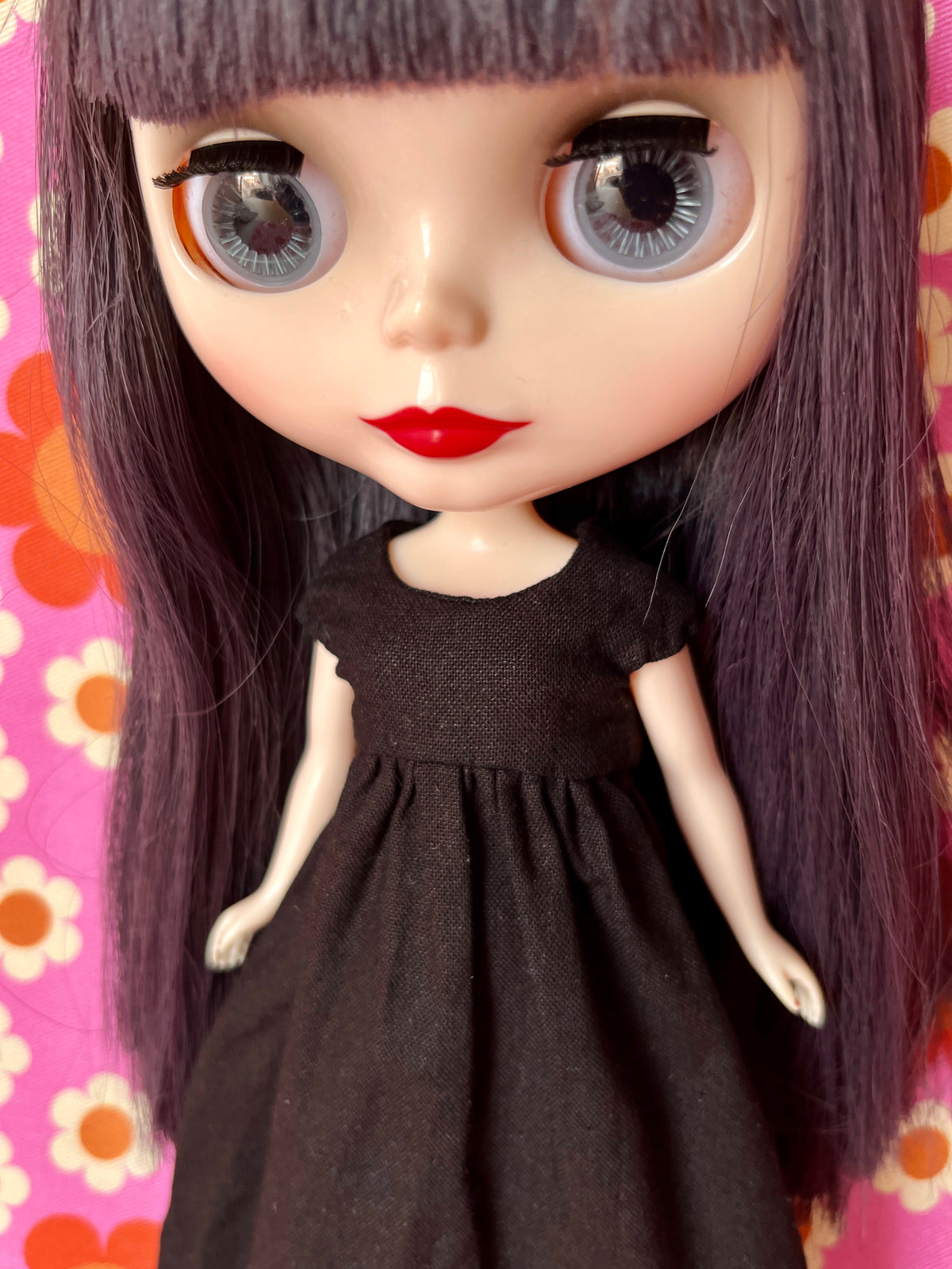 Goth Austen Black Regency Dress for Blythe Doll