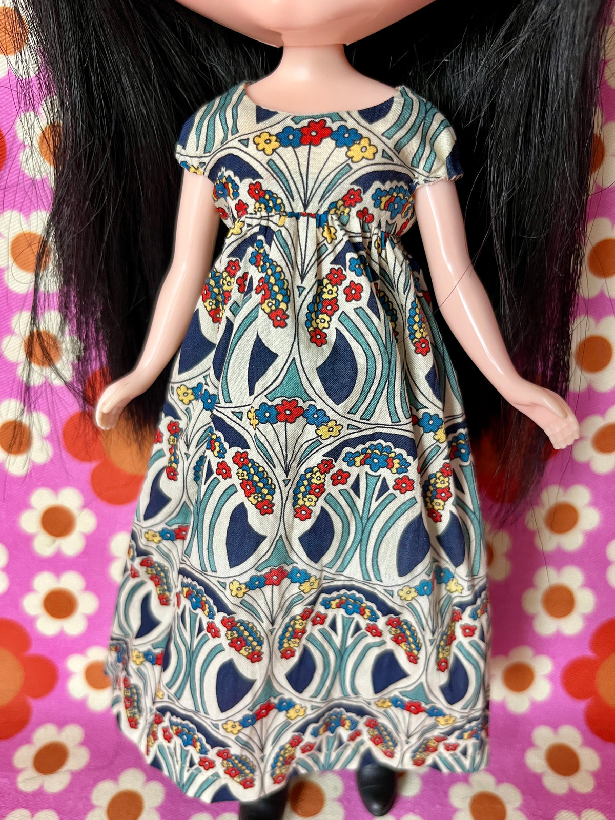 Goth Austen Liberty Regency Dress for Blythe Doll Tudor Tulip Mauverina