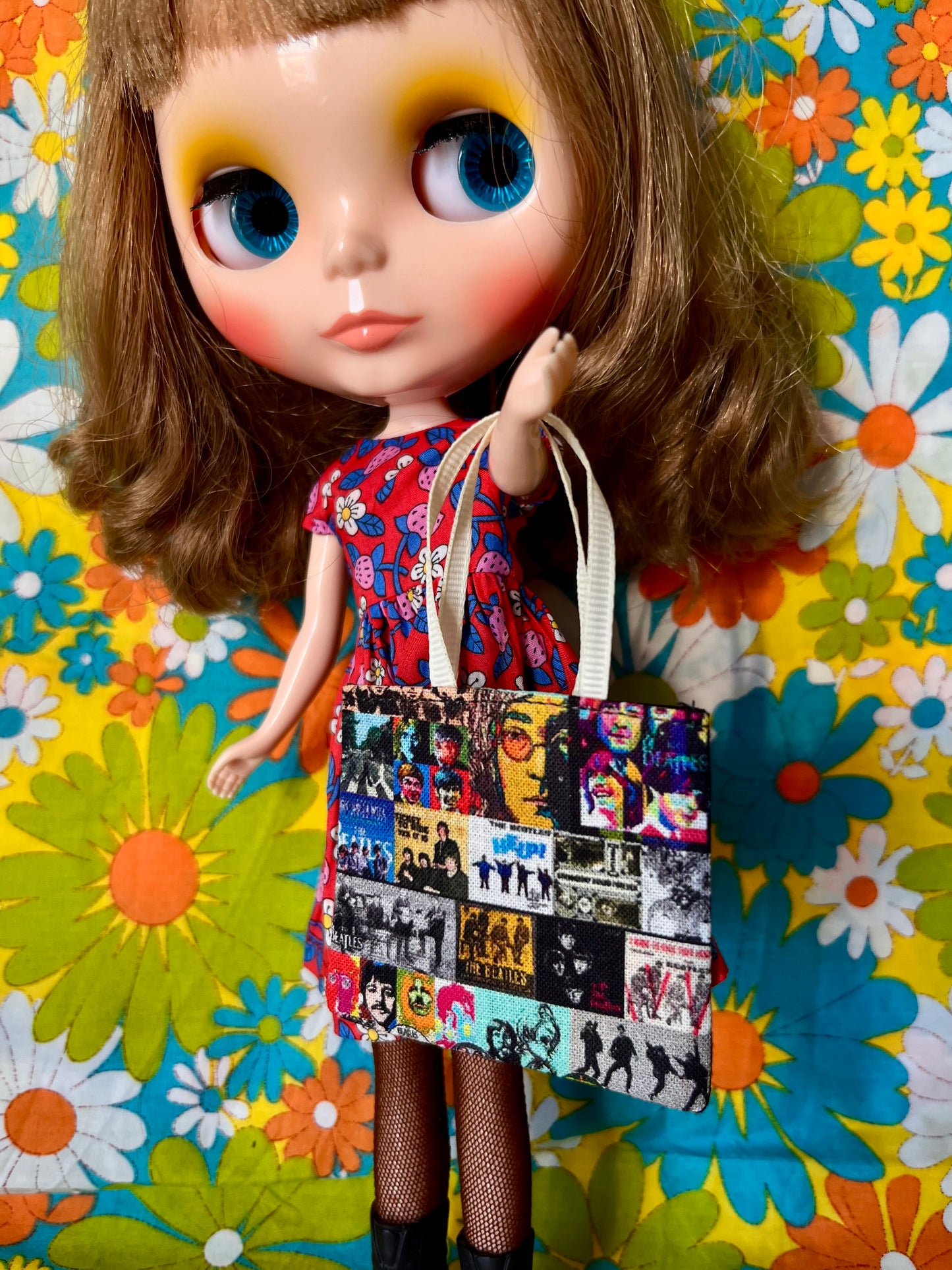 Beatles Fan printed  fabric Tote Bag (Bag only)