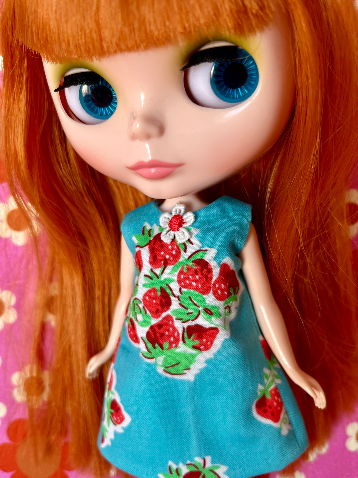 Strawberry Print Mod Cilla Shift dress