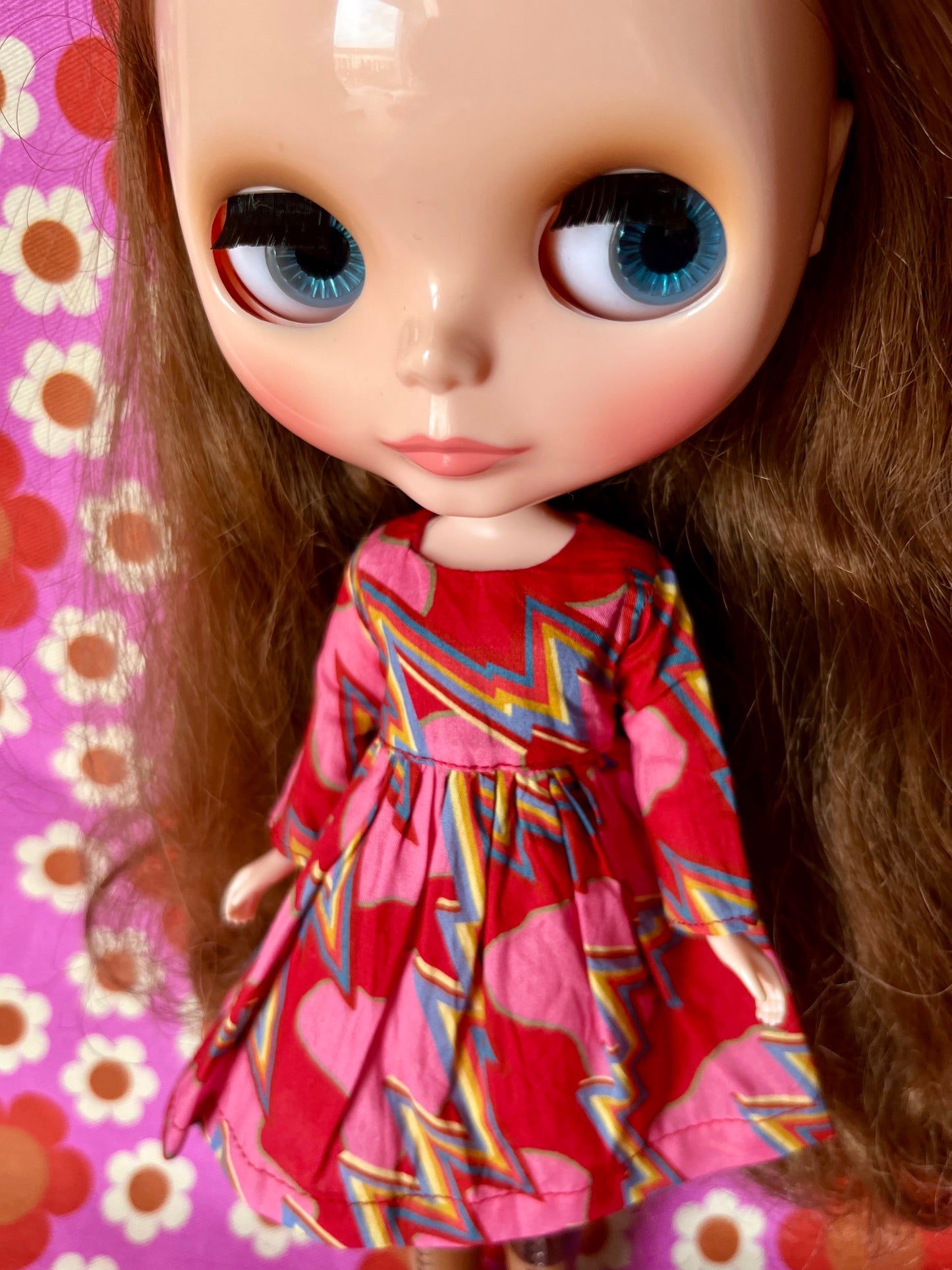 Liberty Long Sleeve Dress for Blythe Doll