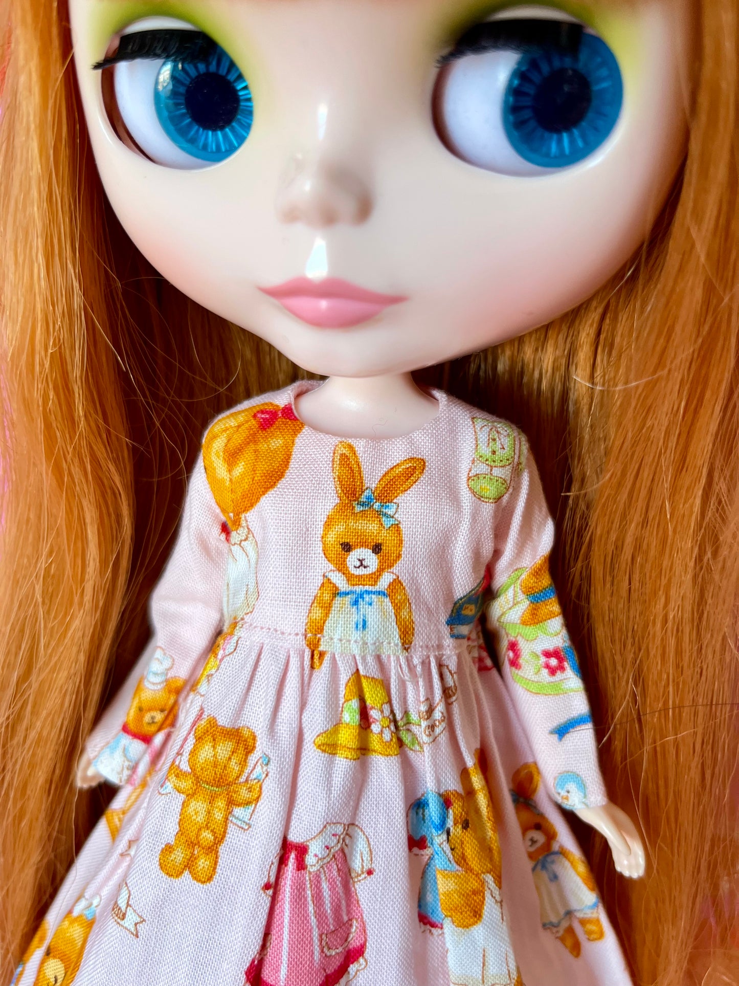 Pink Teddy Dress for Blythe Doll