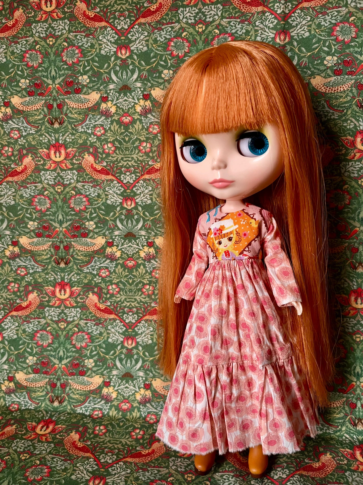 Liberty Long Tirered Hem Dress for Blythe Doll