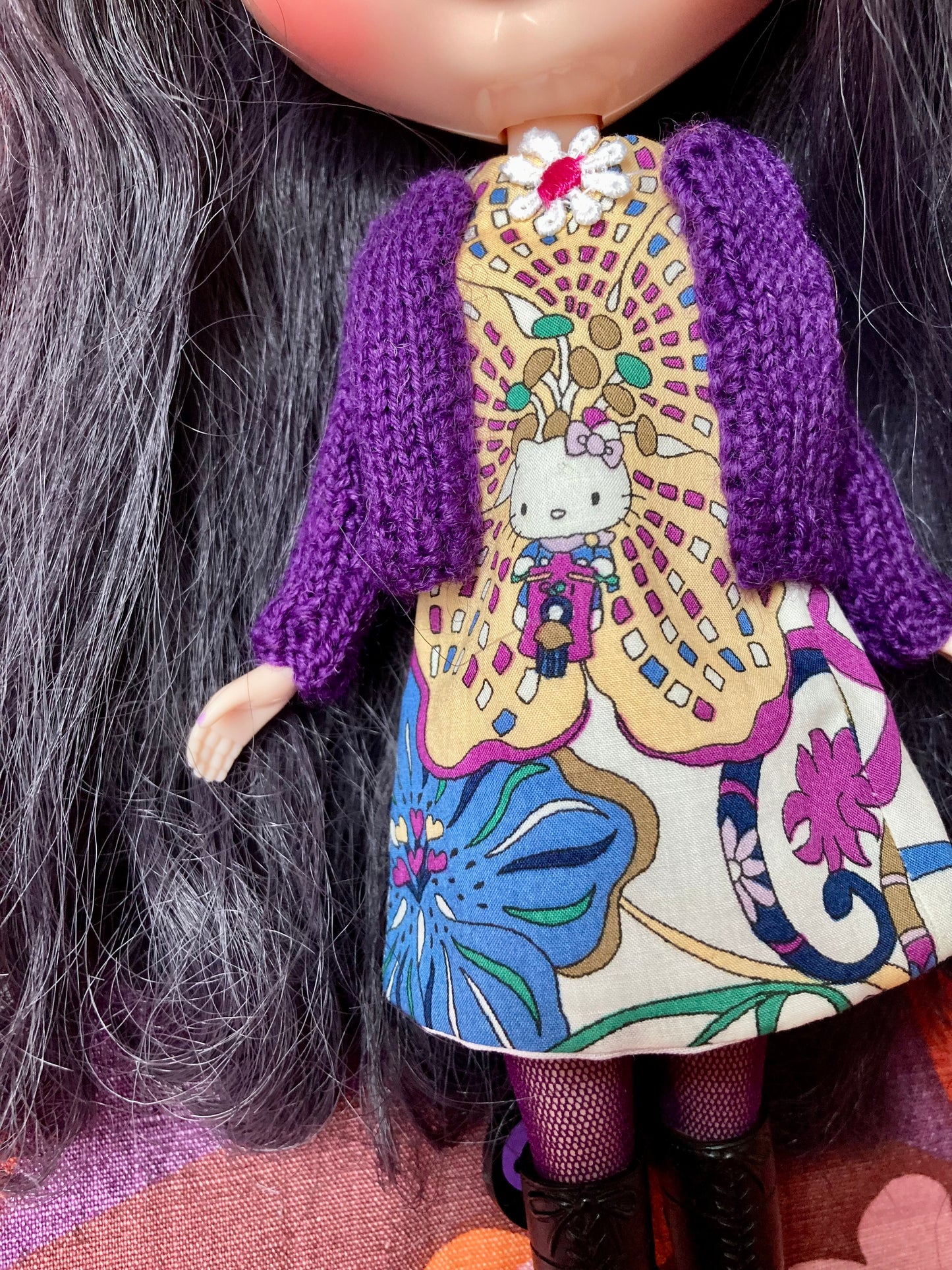 Love Blythe: Hello Kitty Liberty Limited Edition Shift Dress & Cardigan for Blythe Doll