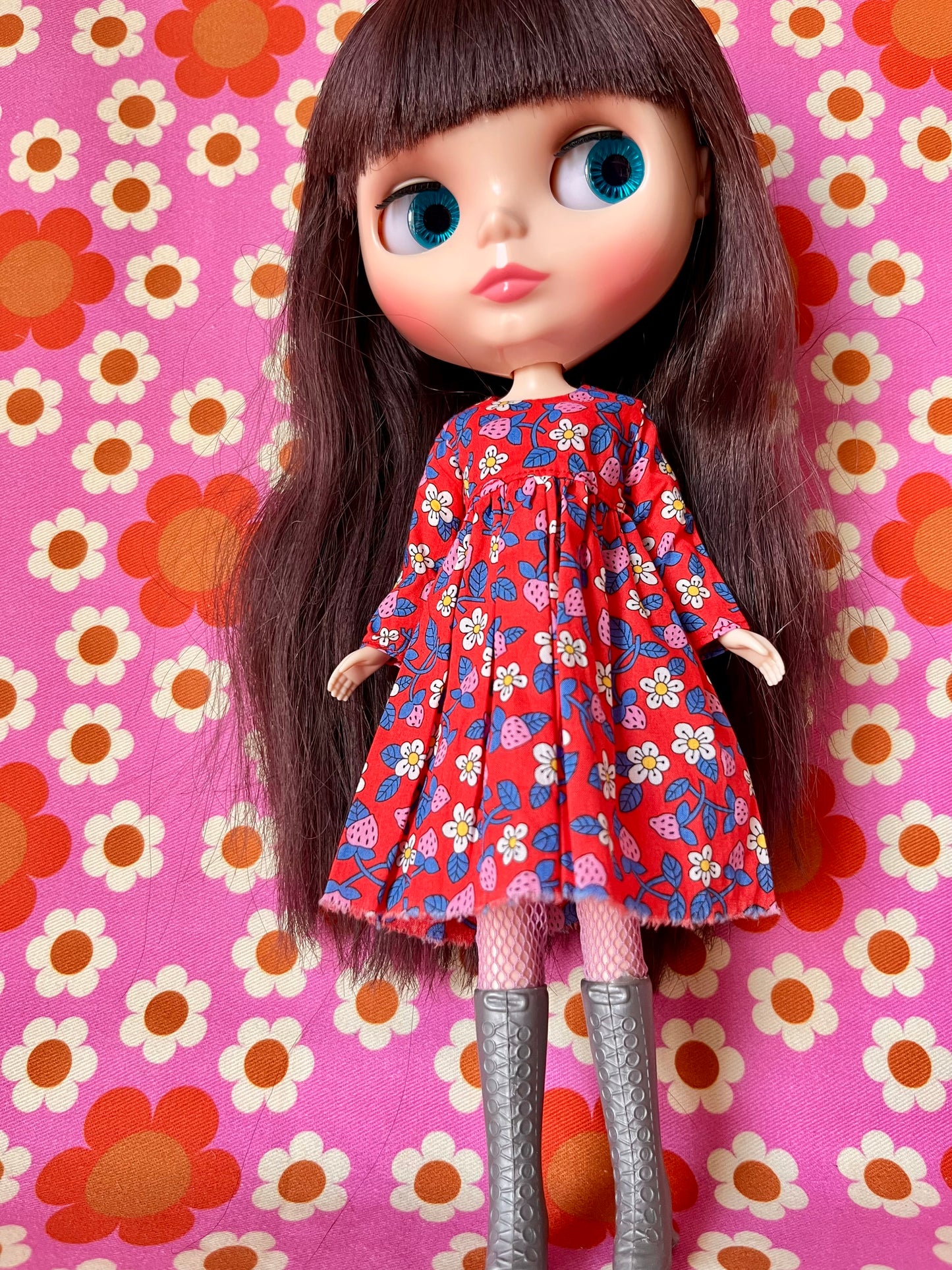 Liberty Long Sleeve Dress for Blythe Doll