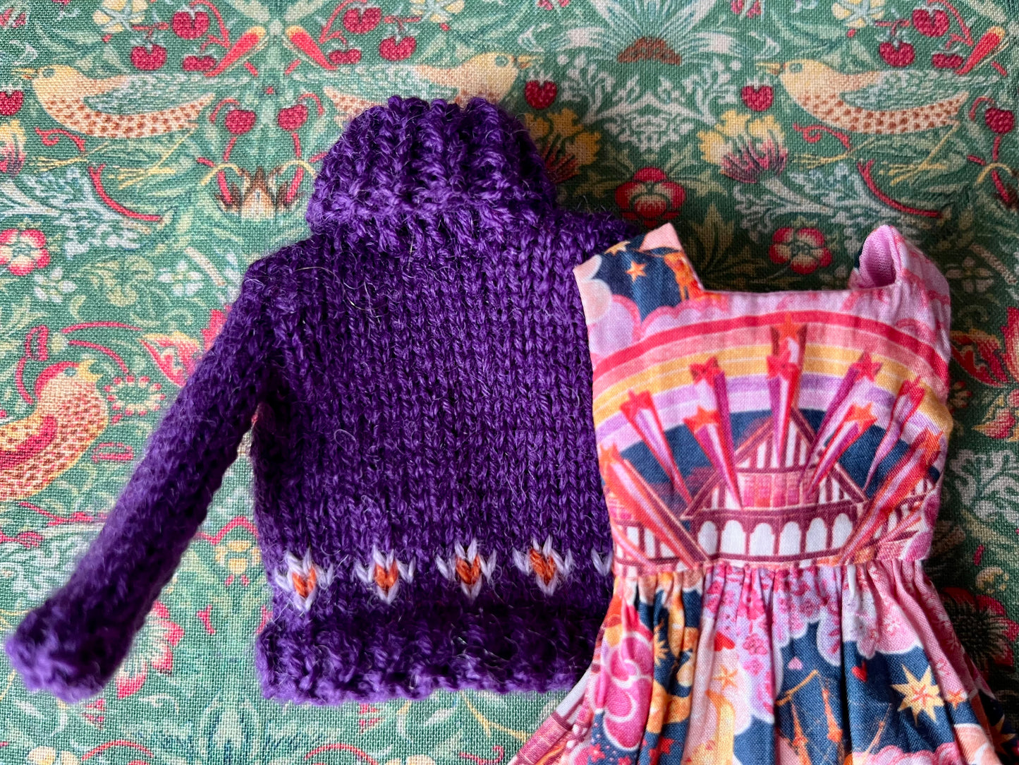 Liberty Dress & Daisy Sweater Set for Blythe Doll