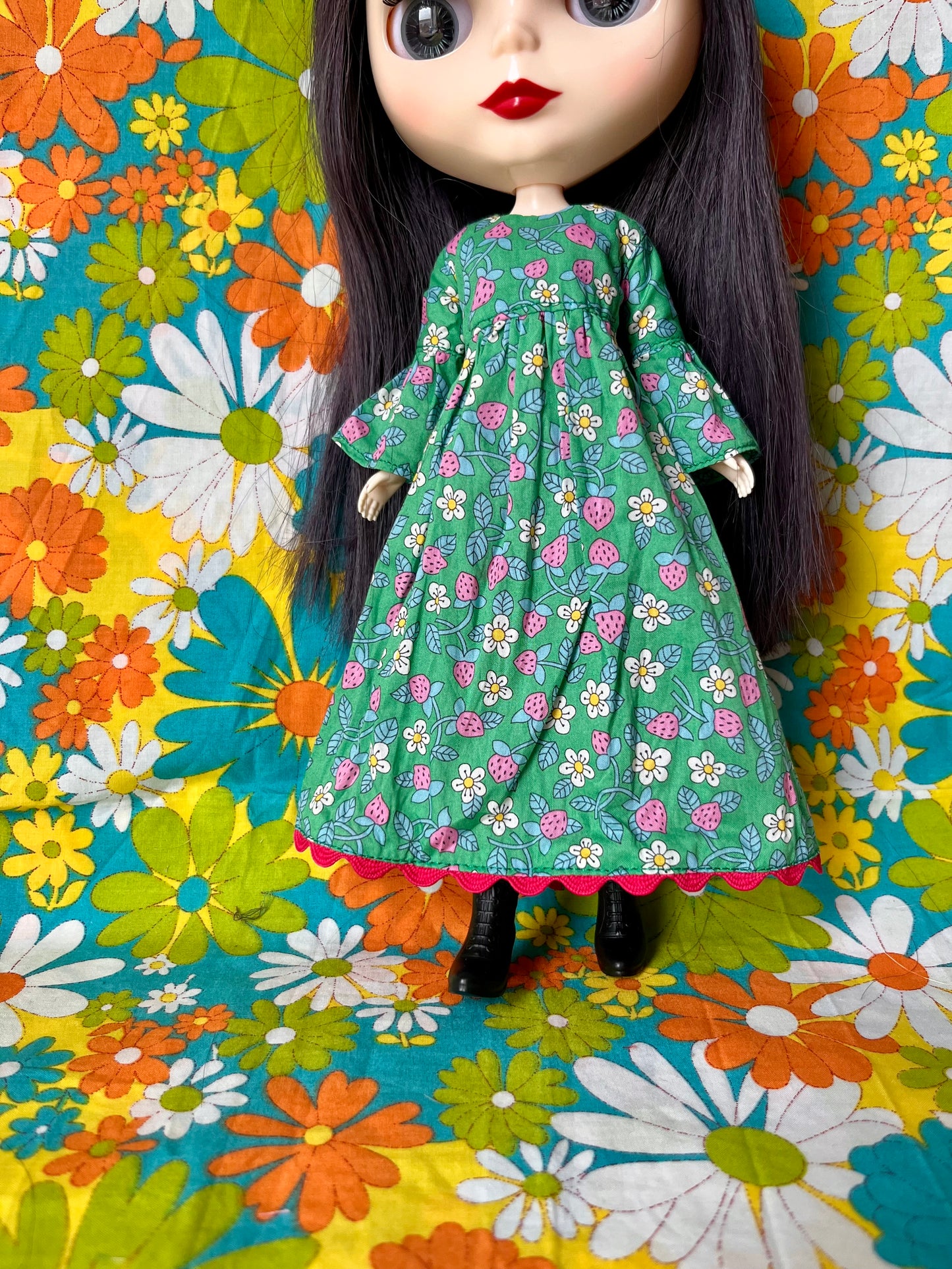 Liberty Green Strawberry Fields Beatles Psychedelic Dress