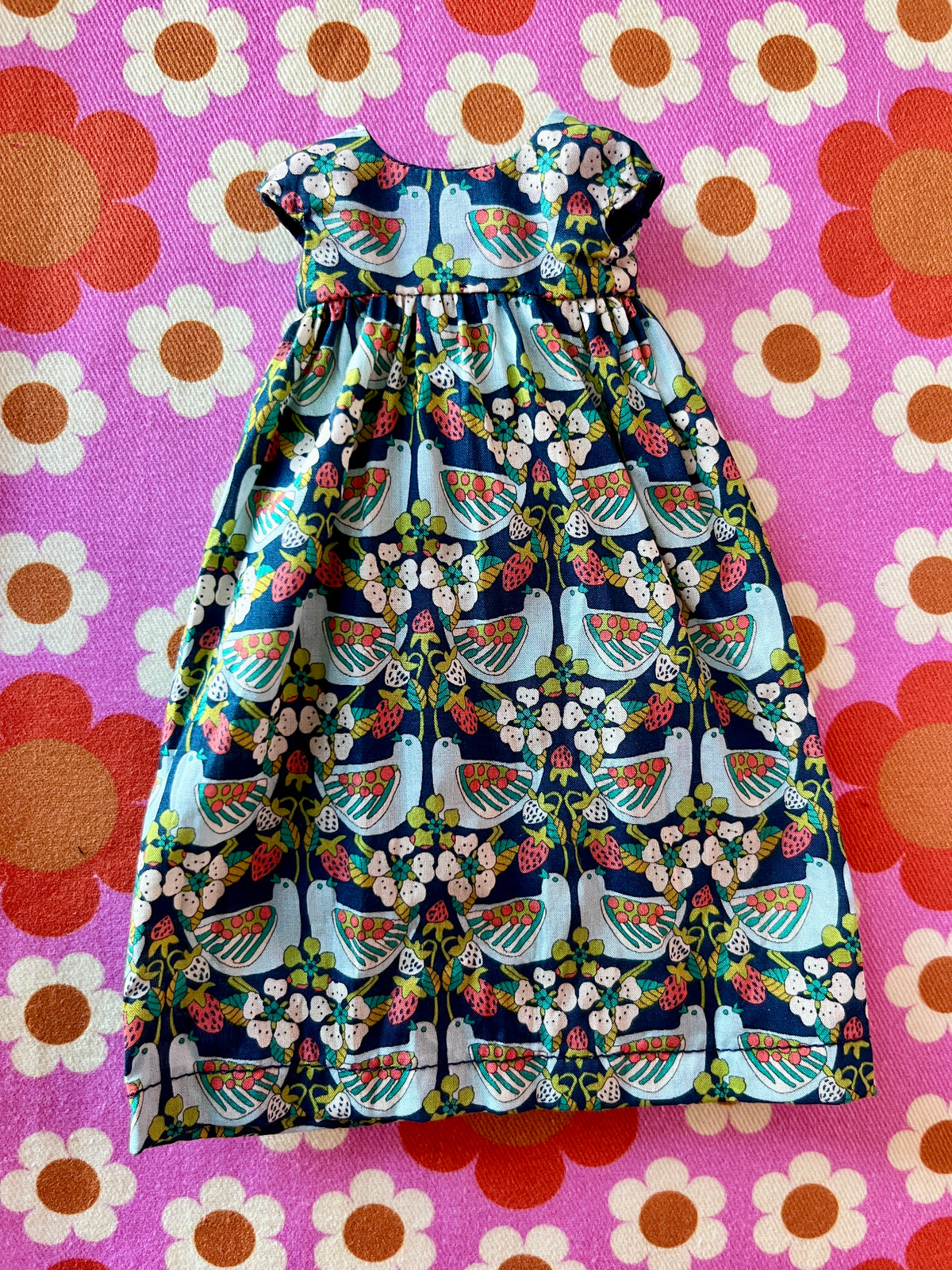 Goth Austen Liberty Regency Dress for Blythe Doll Deco Strawberry Theif