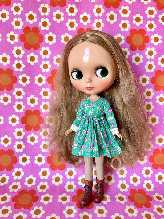 Liberty Long Sleeve Dress for Blythe Doll