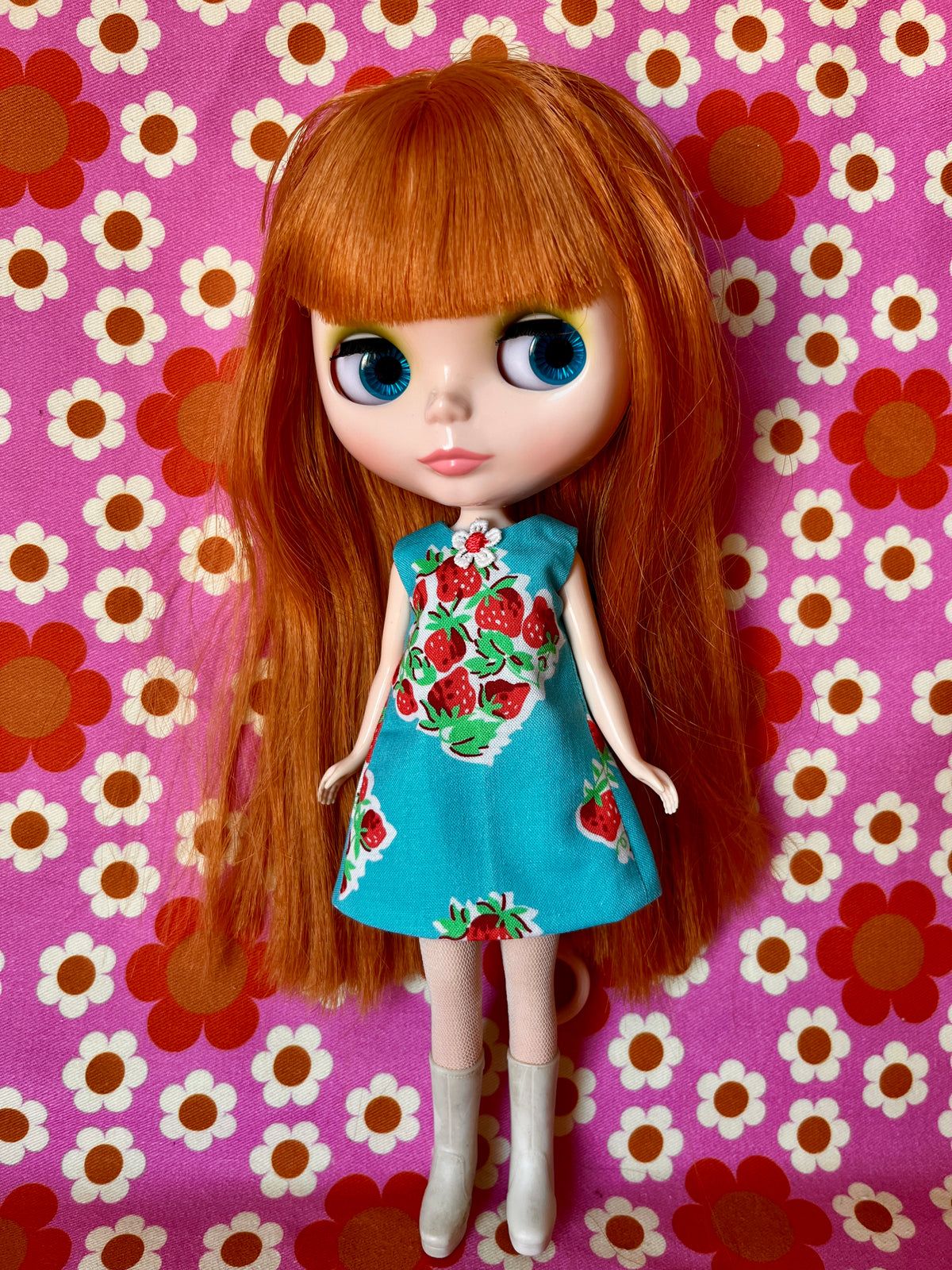 Strawberry Print Mod Cilla Shift dress