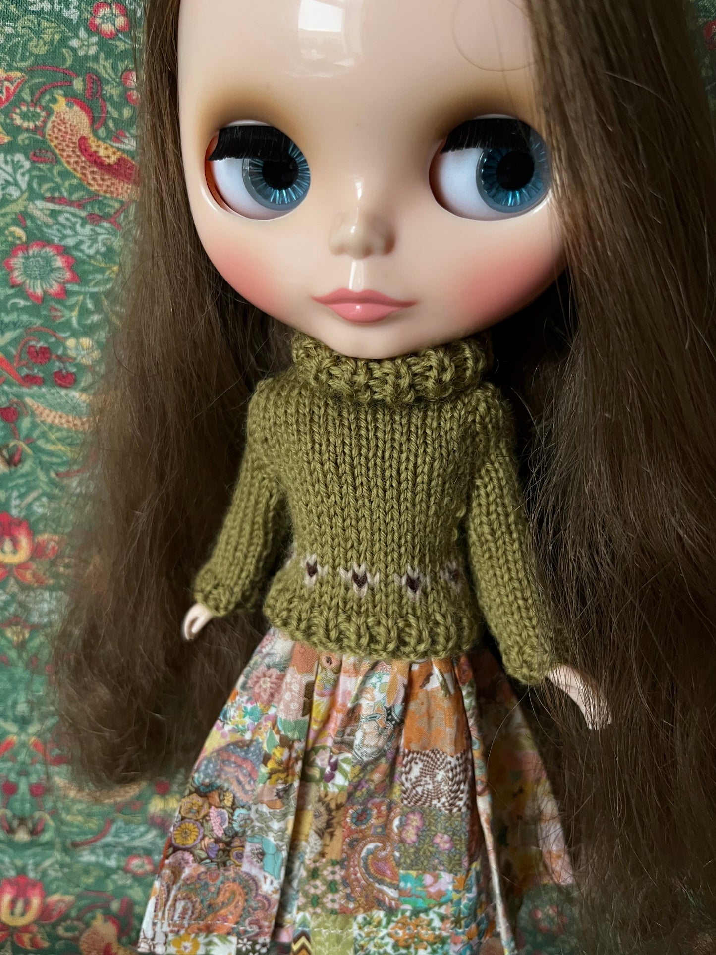 Liberty Dress & Daisy Sweater Set for Blythe Doll
