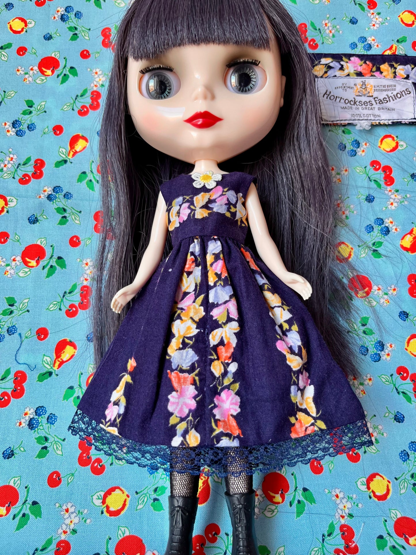 Horrockses Vintage Fabric Dress for Blythe Doll