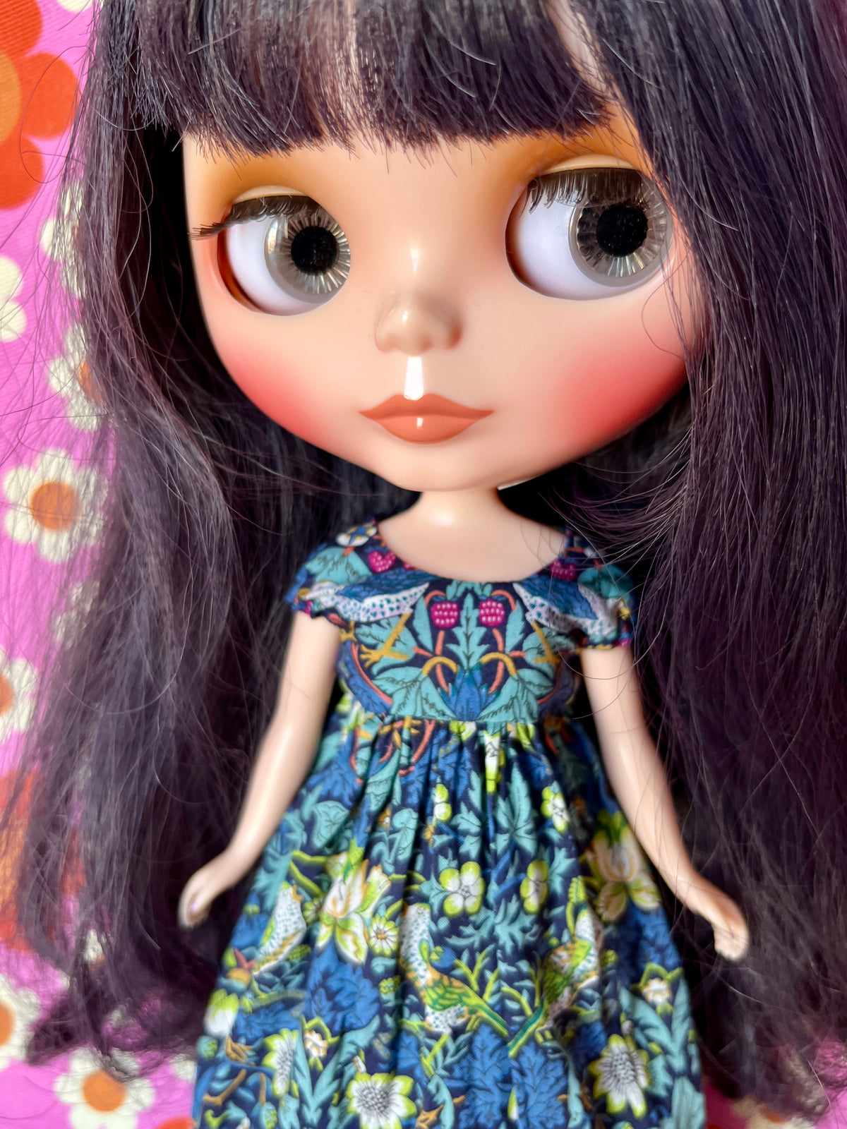 Goth Austen Liberty Regency Dress for Blythe Doll * Green Accent*