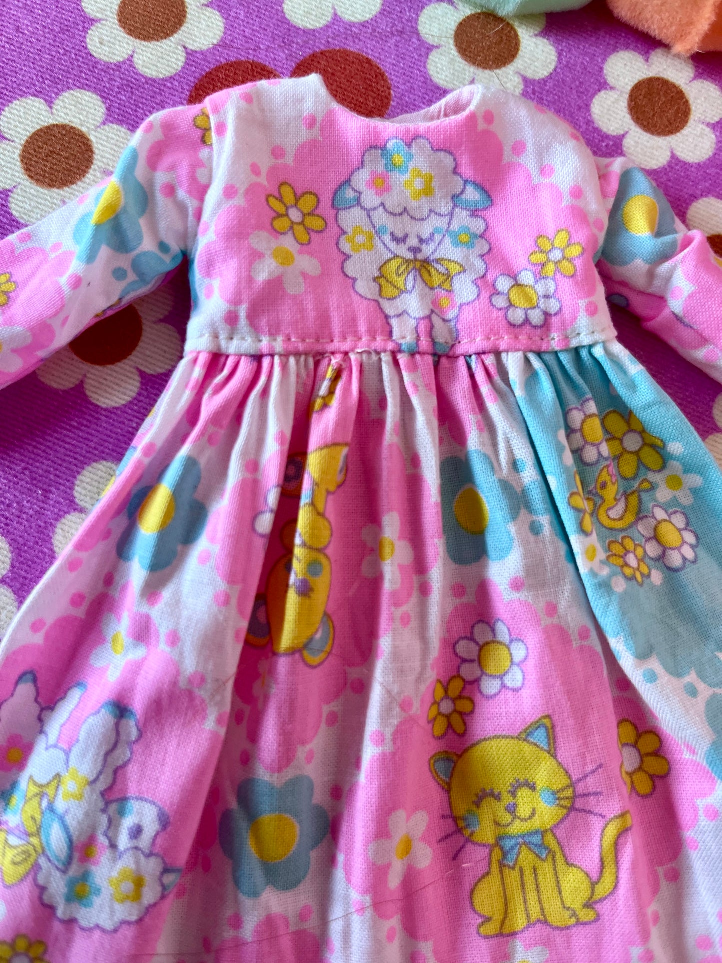 Pink Easter Lamb Family Dress for Blythe Doll.