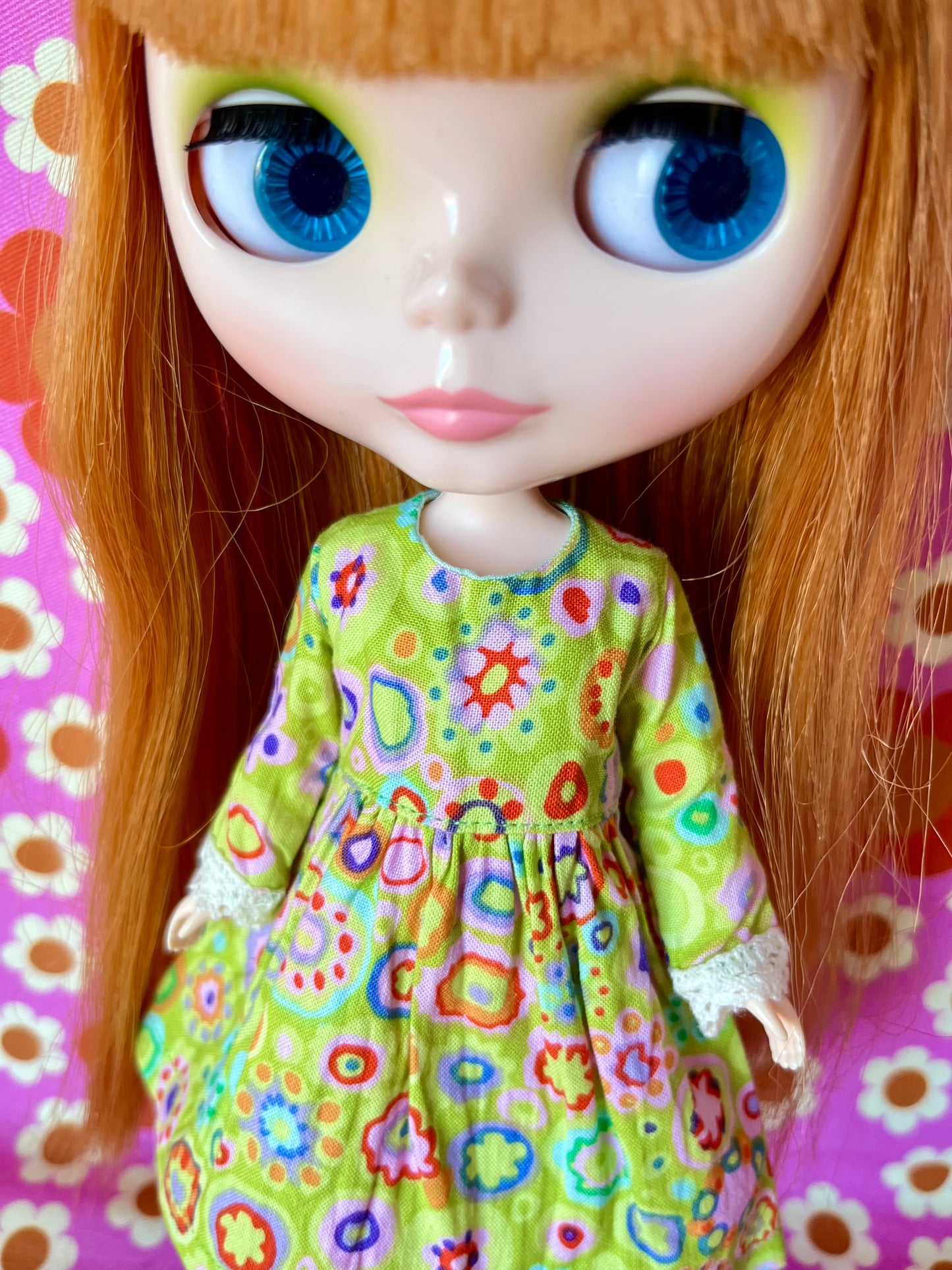 Sale Paperweight Green Long Sleeve Dress for Blythe Doll