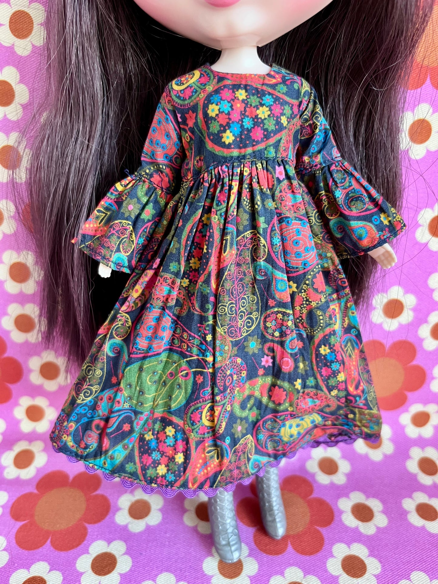 Liberty Neon Paisley Psychedelic Dress
