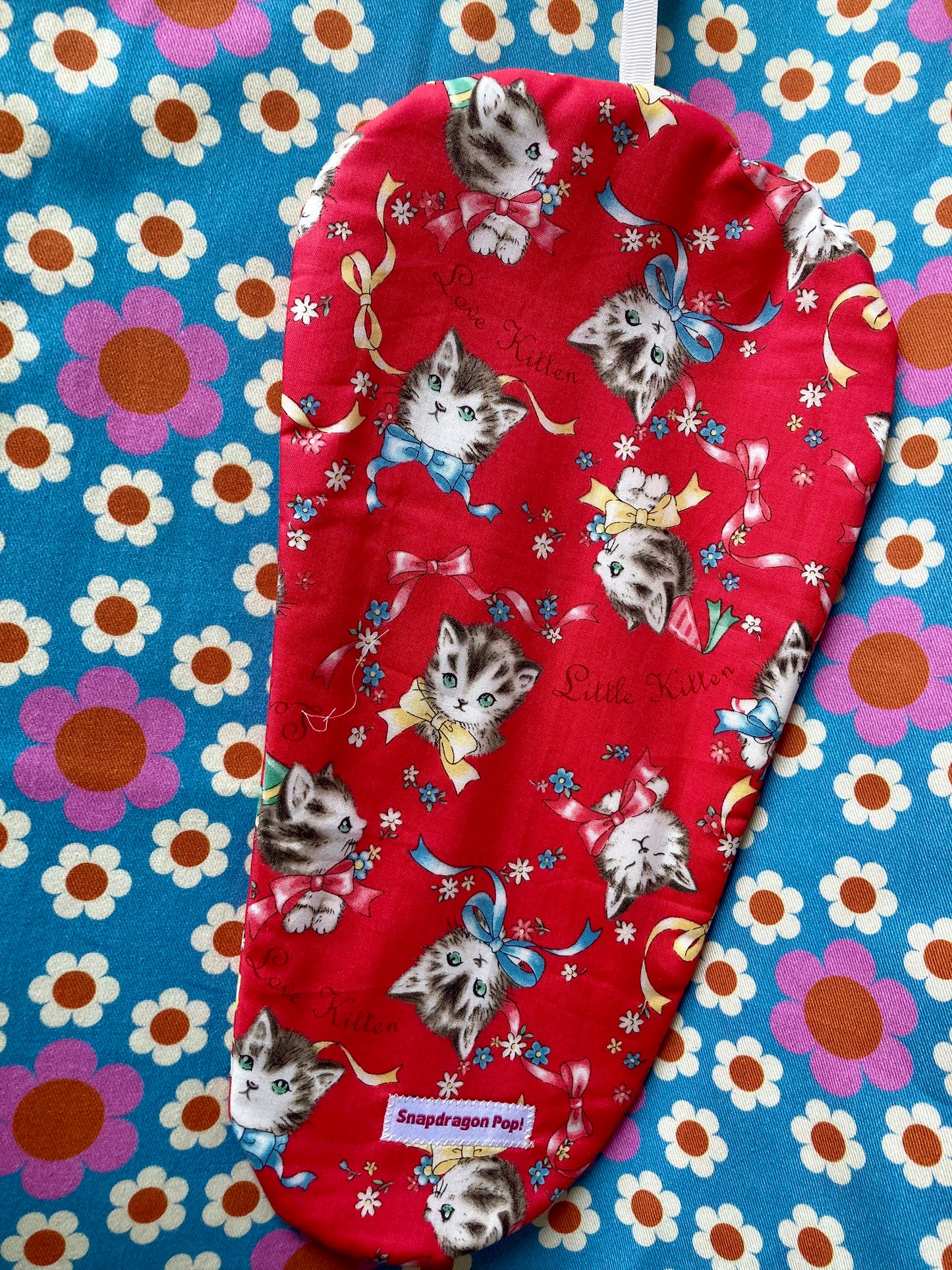 Red Party Kitten fabric Blythe Doll Cary Case Neo-Blythe size