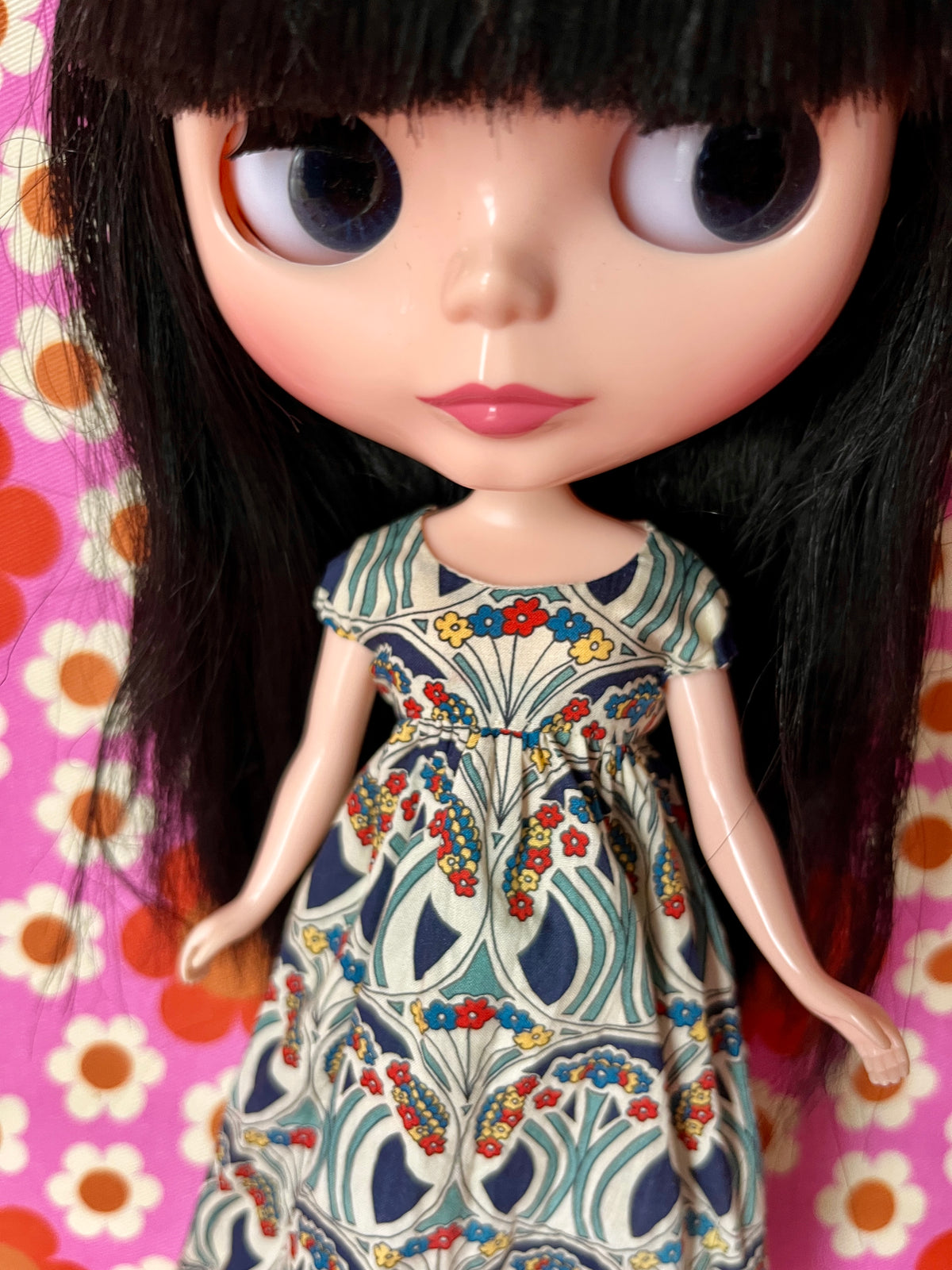 Goth Austen Liberty Regency Dress for Blythe Doll Tudor Tulip Mauverina