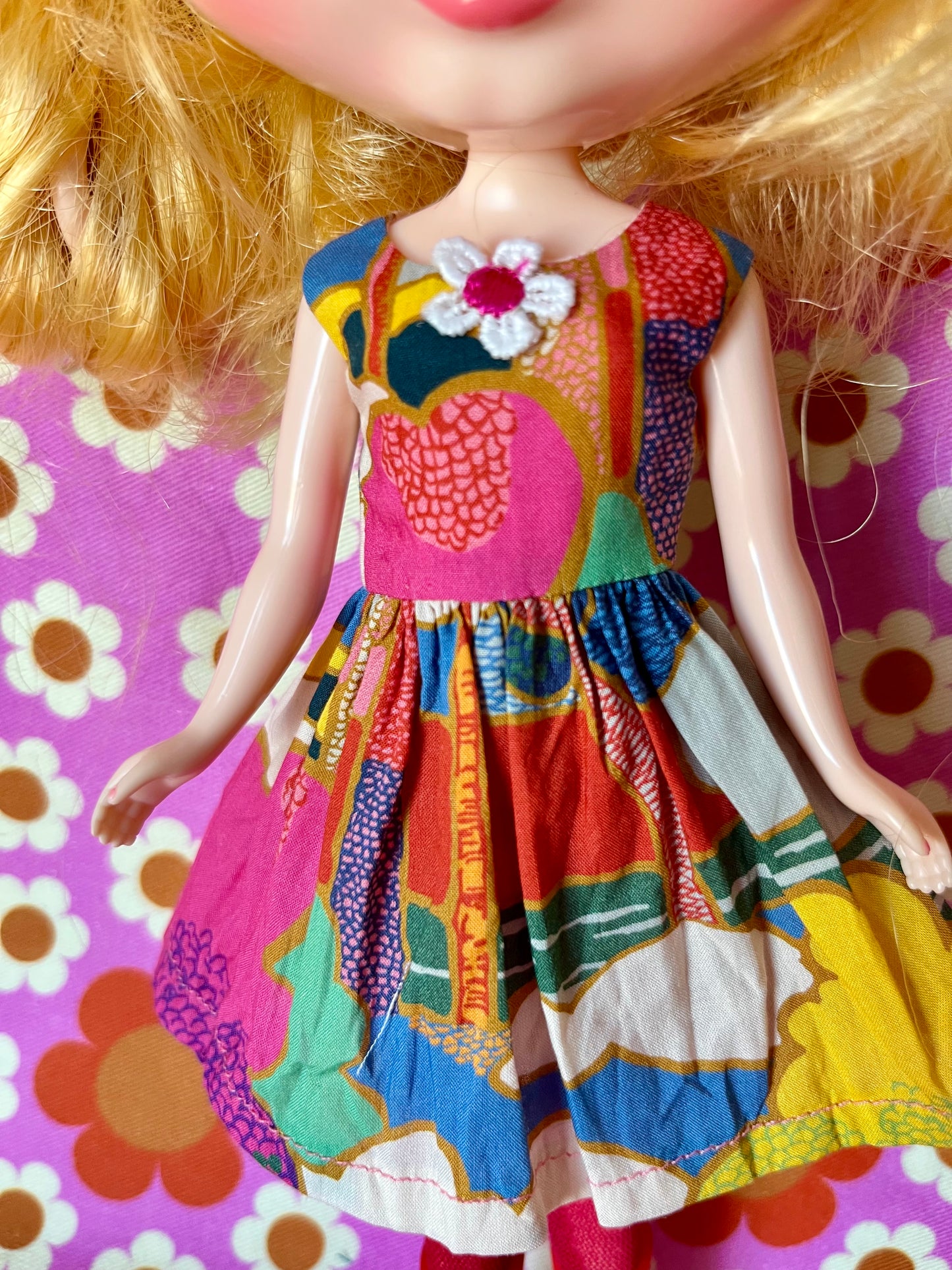 Liberty Landscape Summer Simple Sleeveless Dress for Blythe