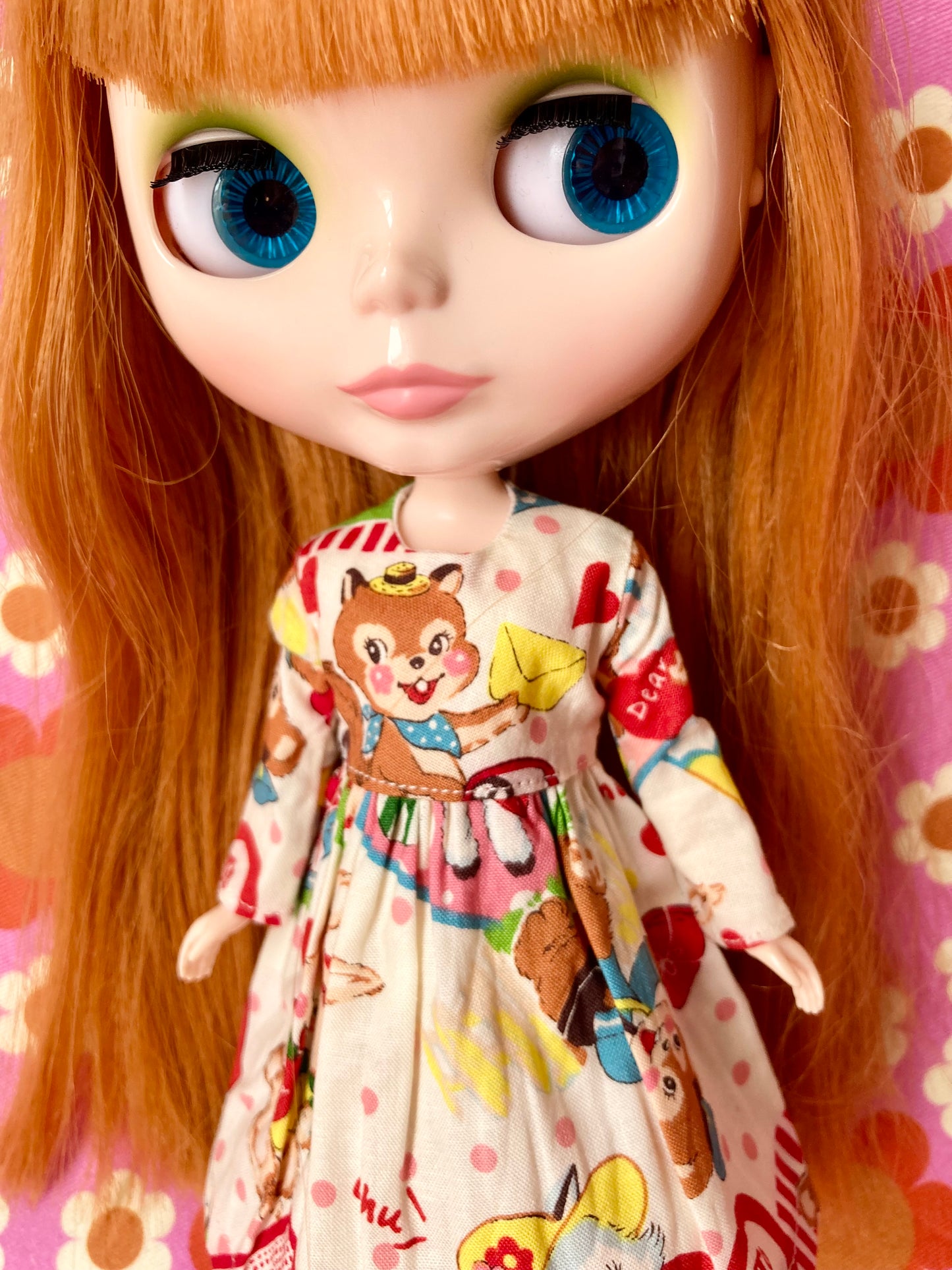 Squirrel Delivery Cute Dress for Blythe Doll