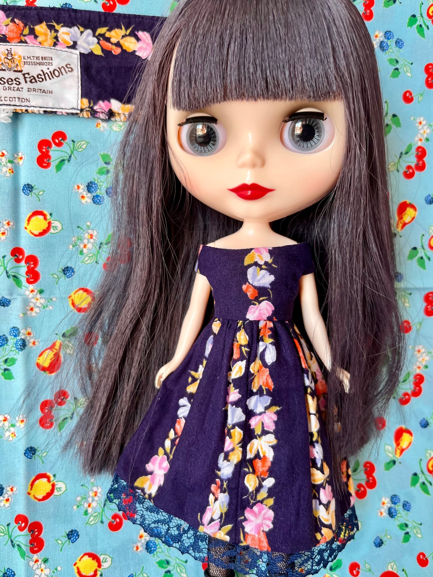 Horrockses Vintage Fabric Dress for Blythe Doll