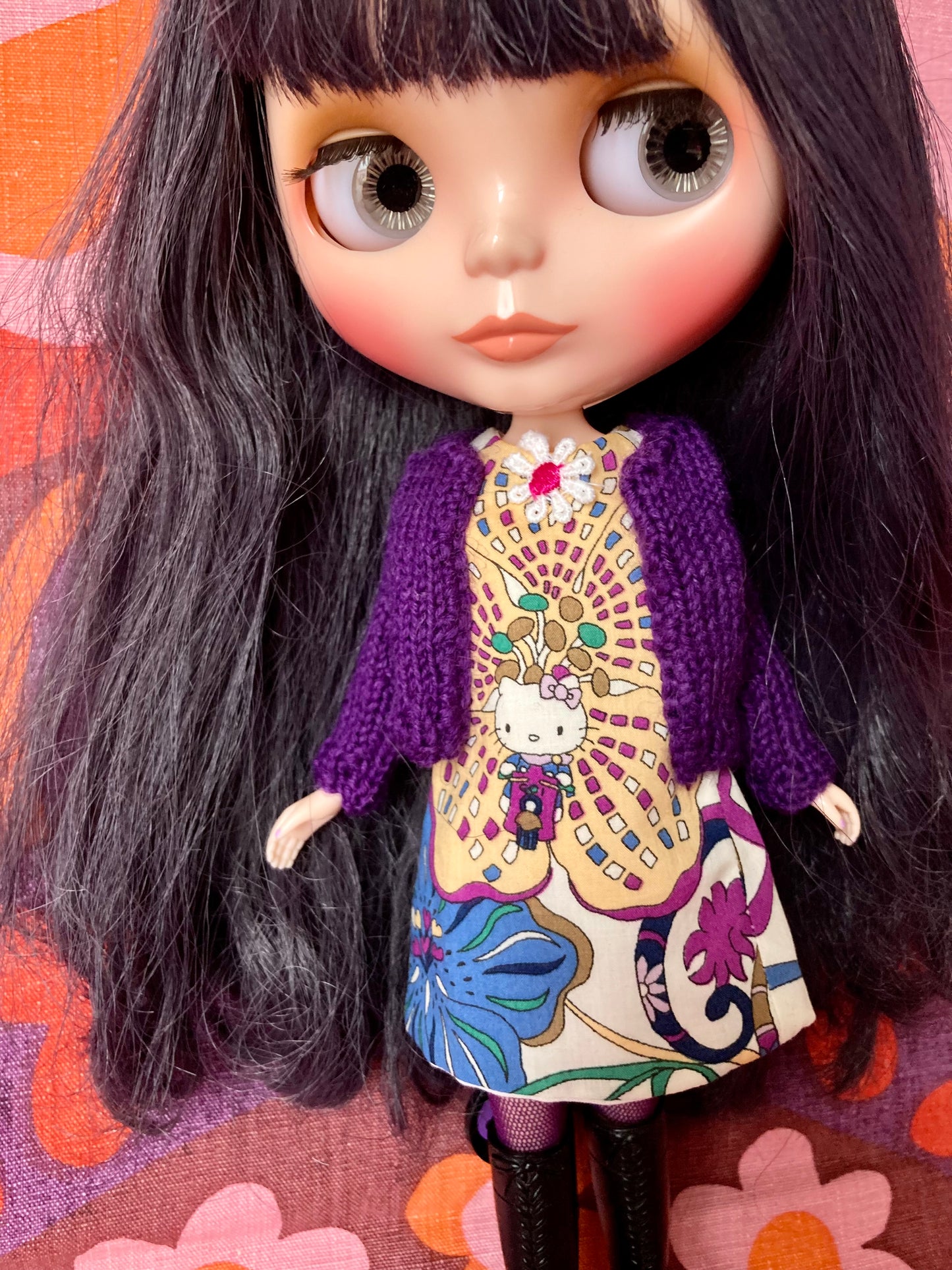 Love Blythe: Hello Kitty Liberty Limited Edition Shift Dress & Cardigan for Blythe Doll
