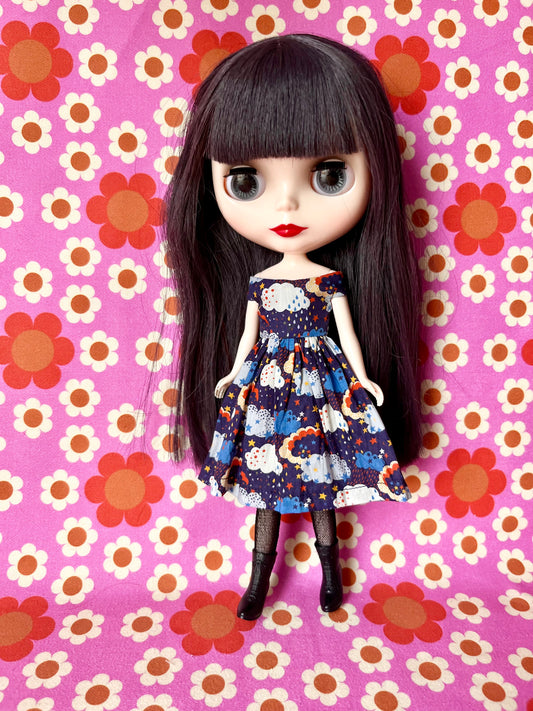 Liberty Off shoulder Sleeve Dress for Blythe Doll