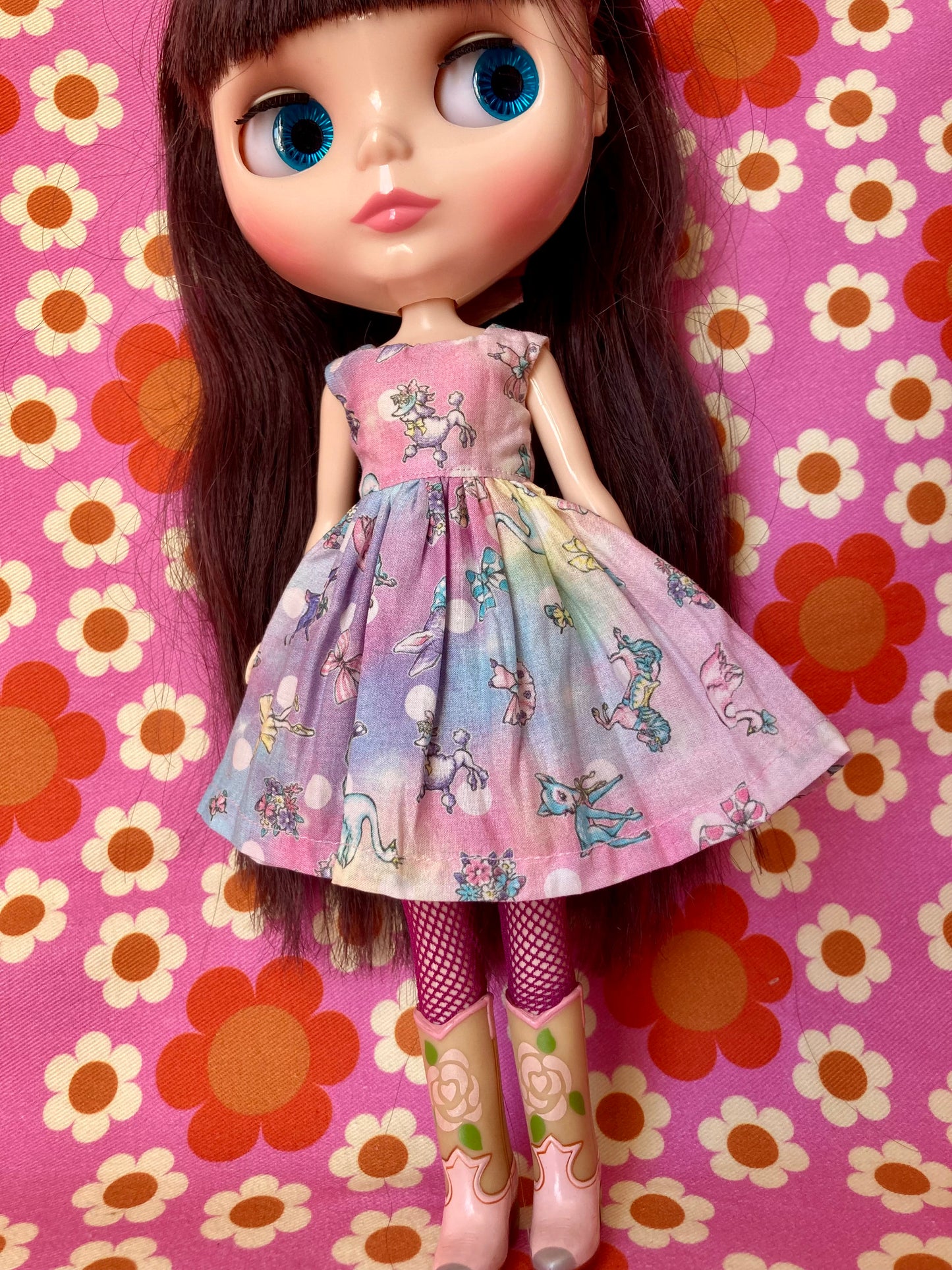 Joli Fleur Poodle Dress for Blythe Doll