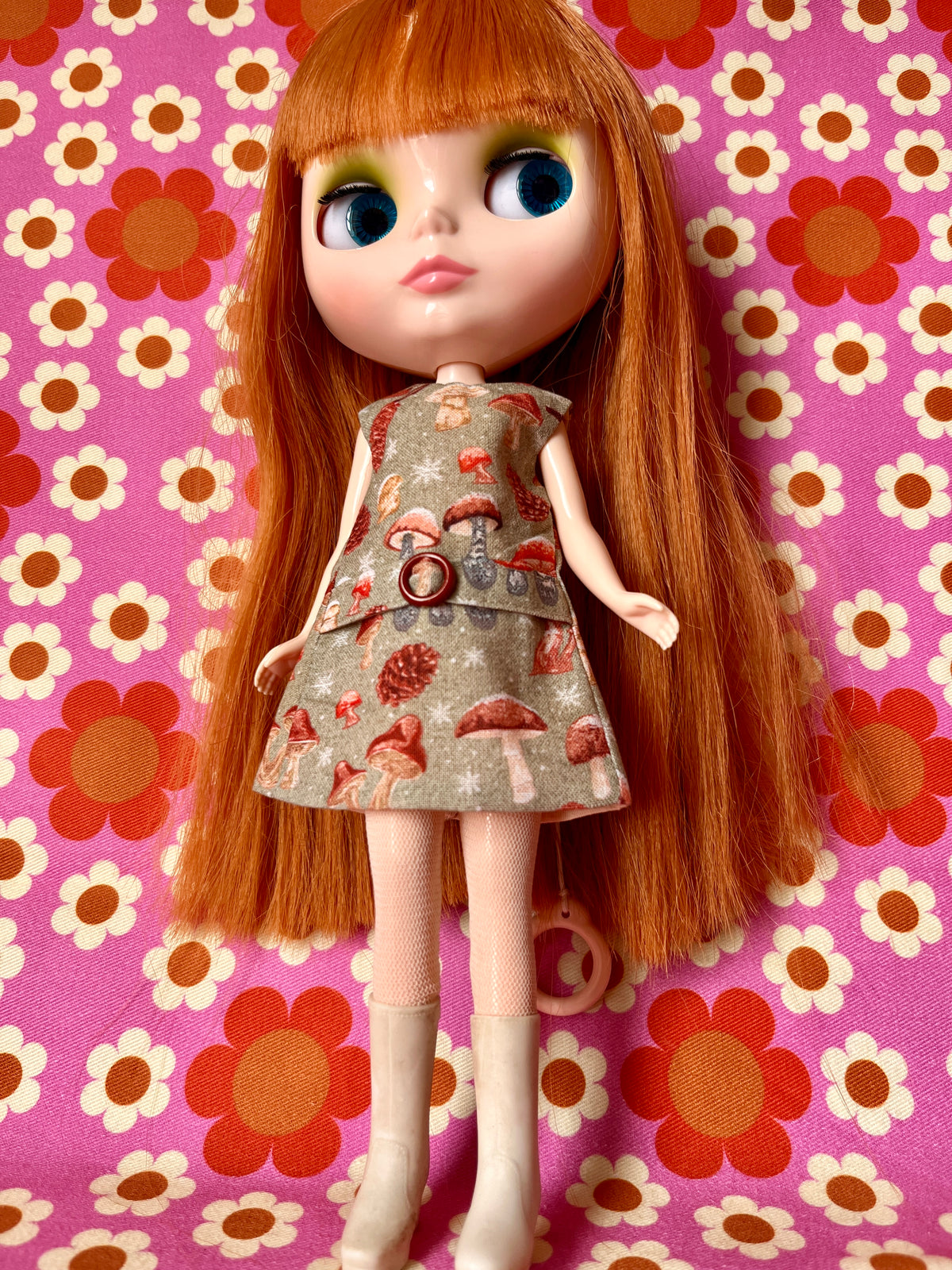 Woodland Mushroom Mod Cilla Shift dress