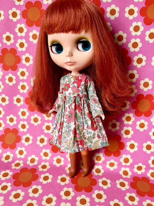 Red My Melody Sanrio Liberty Limited Edition Dress for Blythe Doll