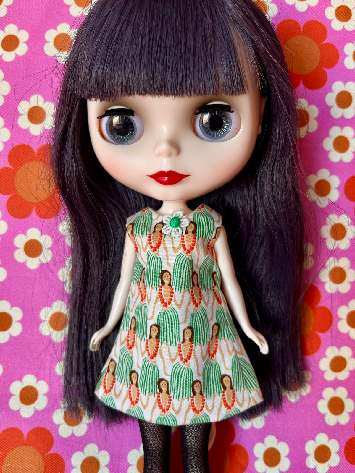 Hula Girl Print Mod Cilla Shift dress