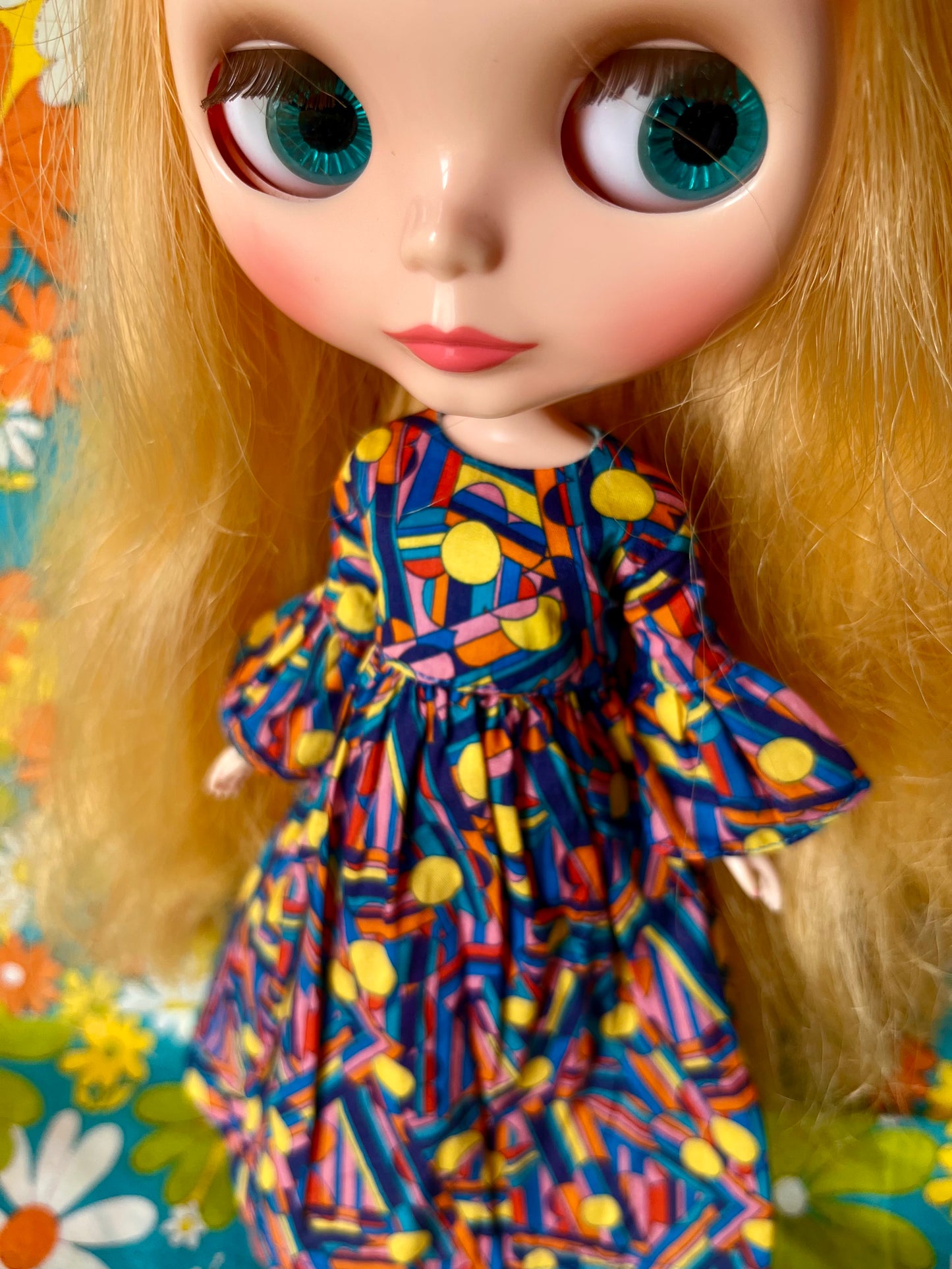 Liberty Beatles Blue Meanie Psychedelic Dress