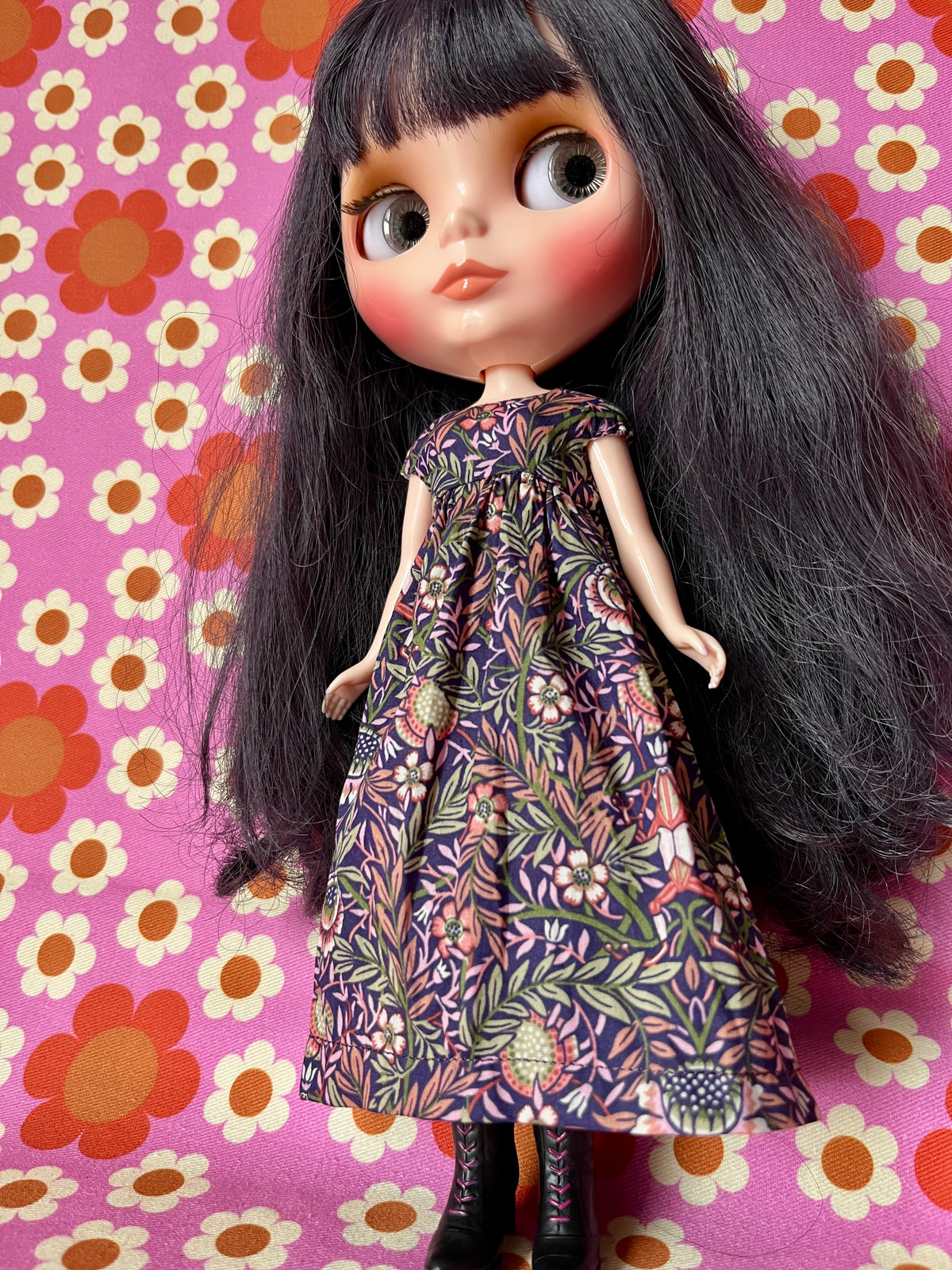 Goth Austen Liberty Regency Dress for Blythe Doll Dissecting Frogs