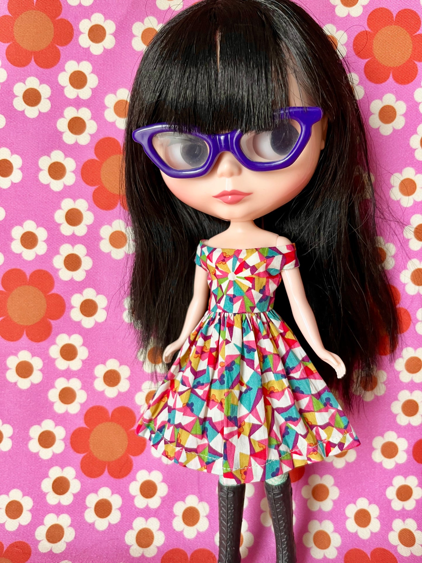 Liberty Off shoulder Sleeve Dress for Blythe Doll