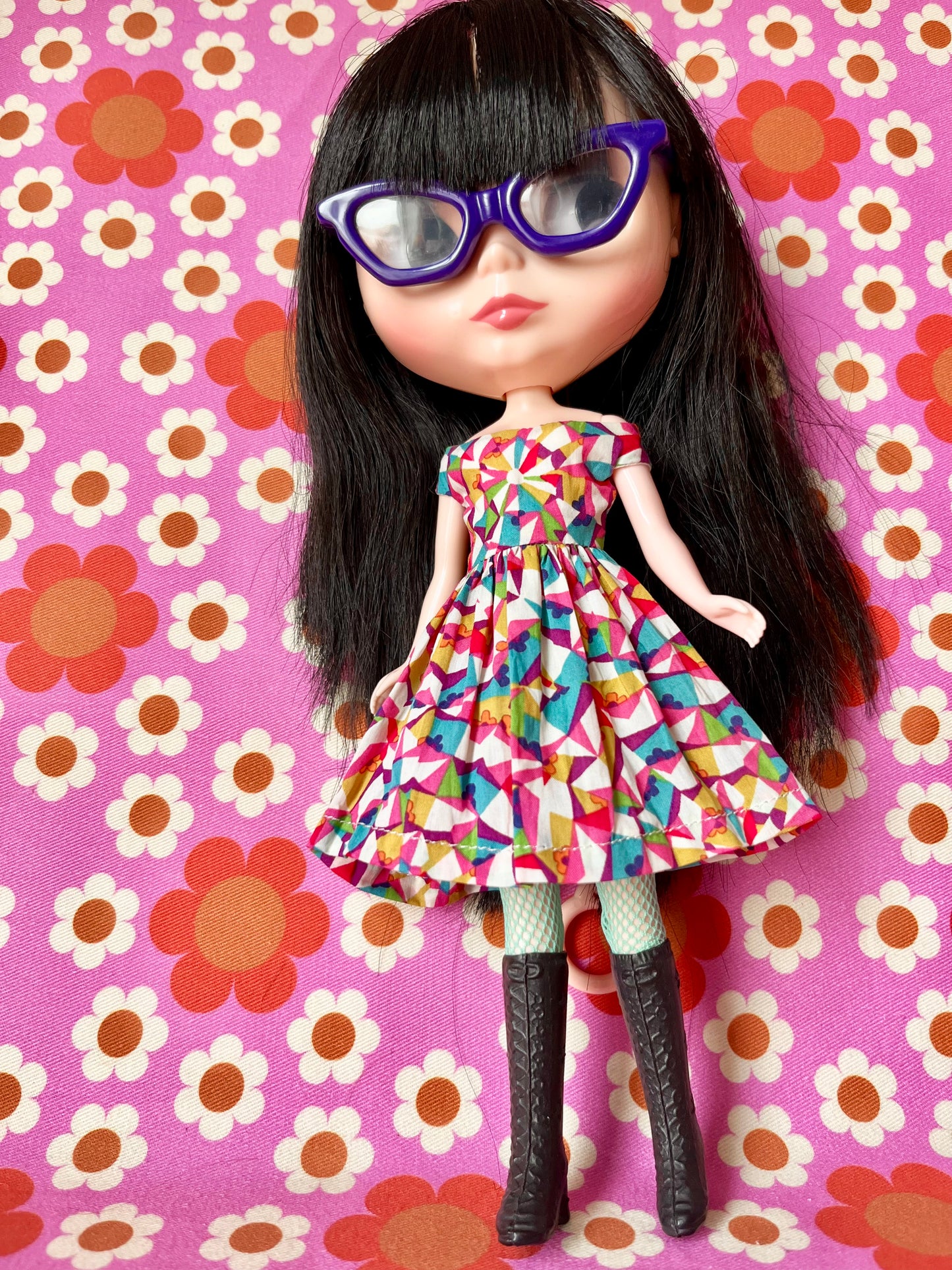 Liberty Off shoulder Sleeve Dress for Blythe Doll