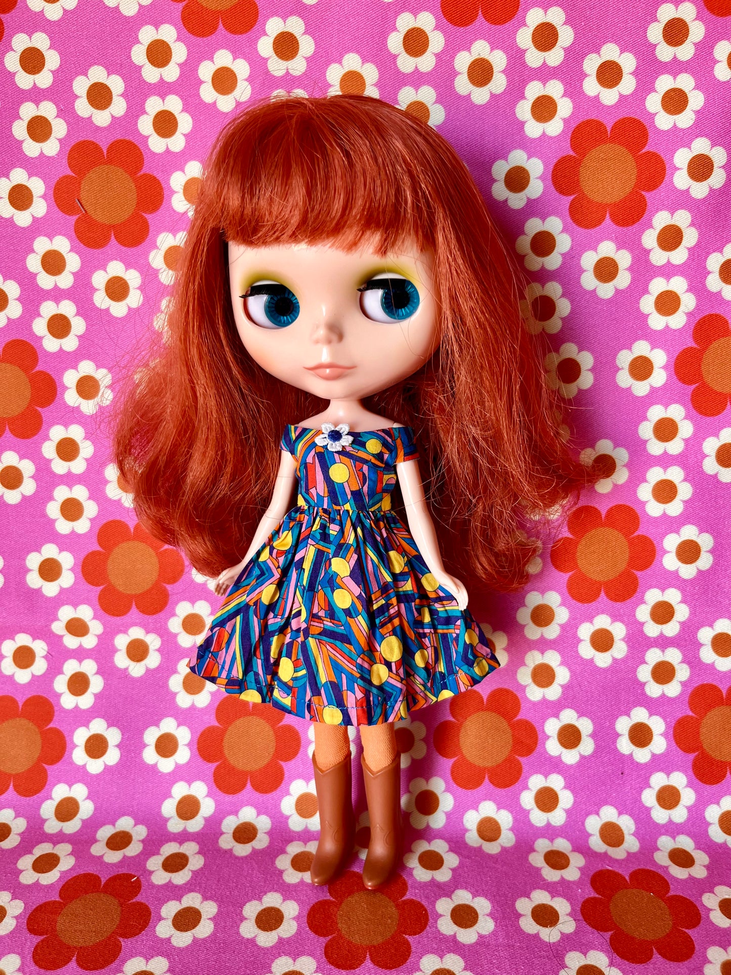 Liberty Off shoulder Sleeve Dress for Blythe Doll