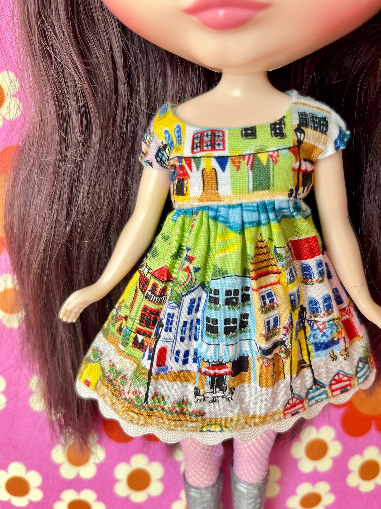 Beach Seaside Baby Doll Dress for Blythe Doll