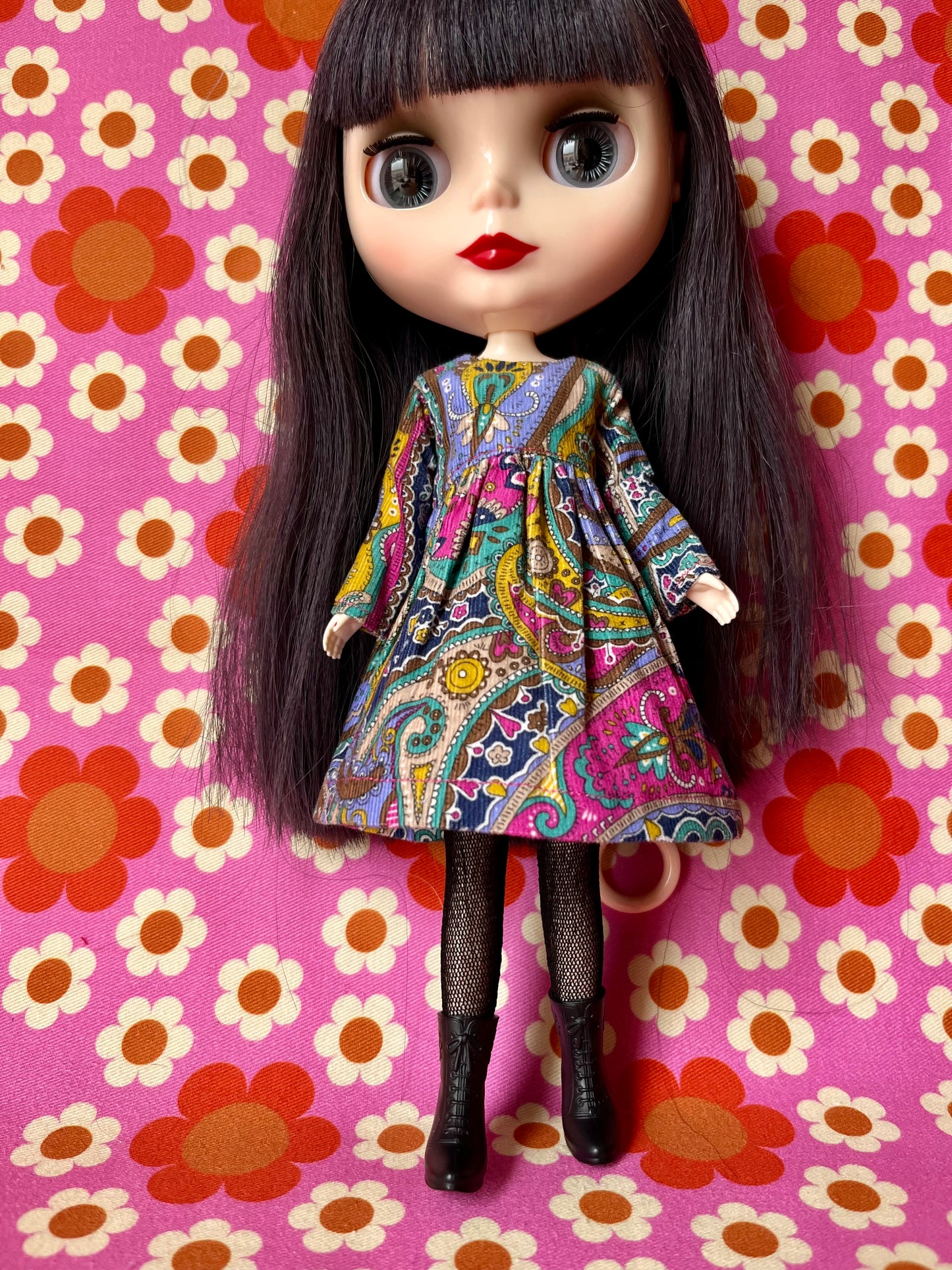 Liberty Corduroy Dress for Blythe Doll